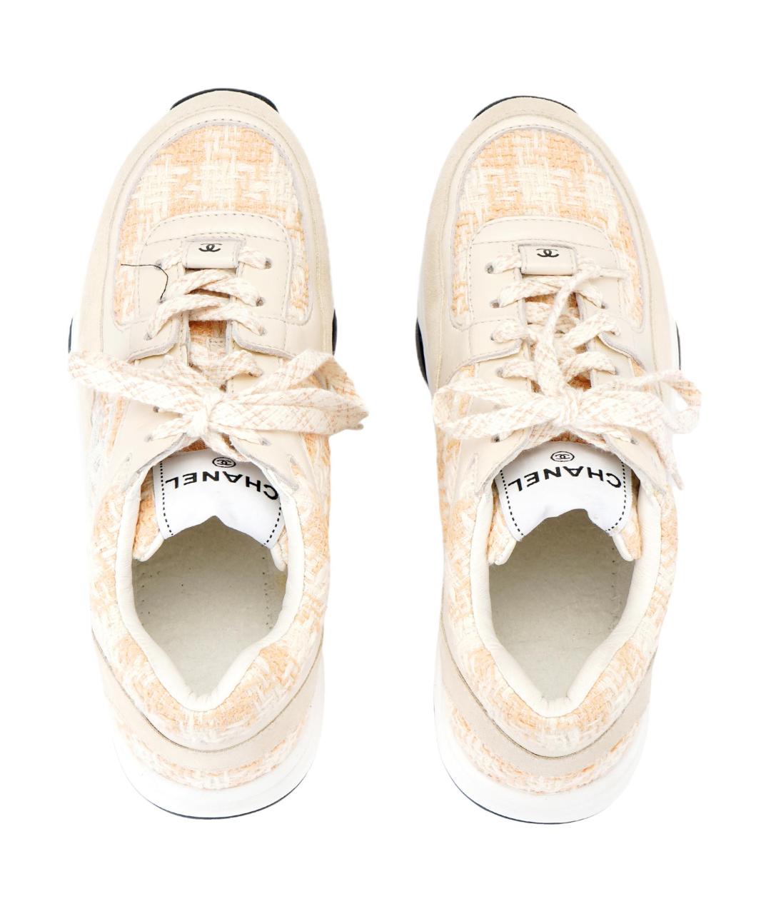 CHANEL Бежевые кроссовки, фото 3