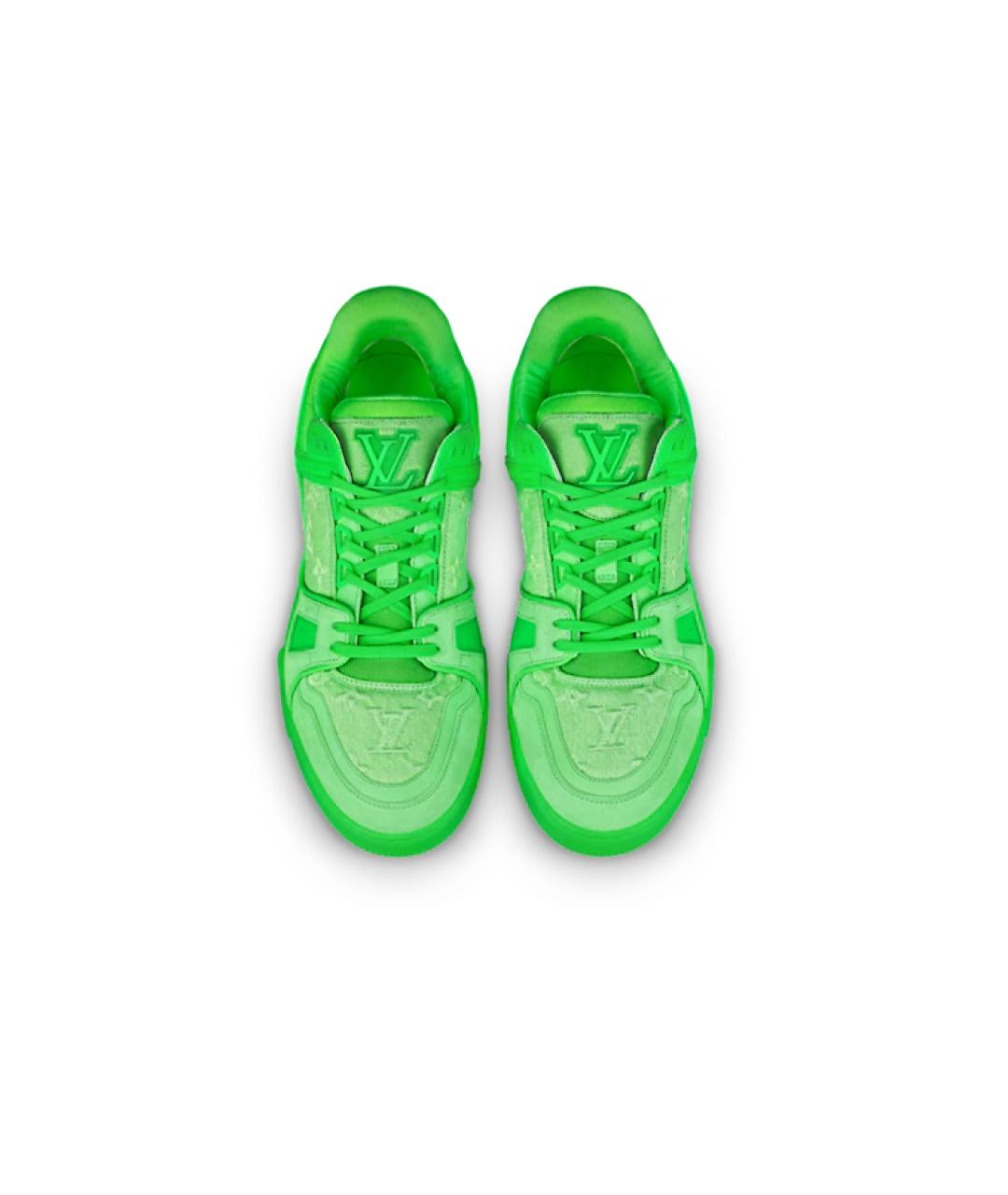 LOUIS VUITTON Зеленые низкие кроссовки / кеды, фото 4