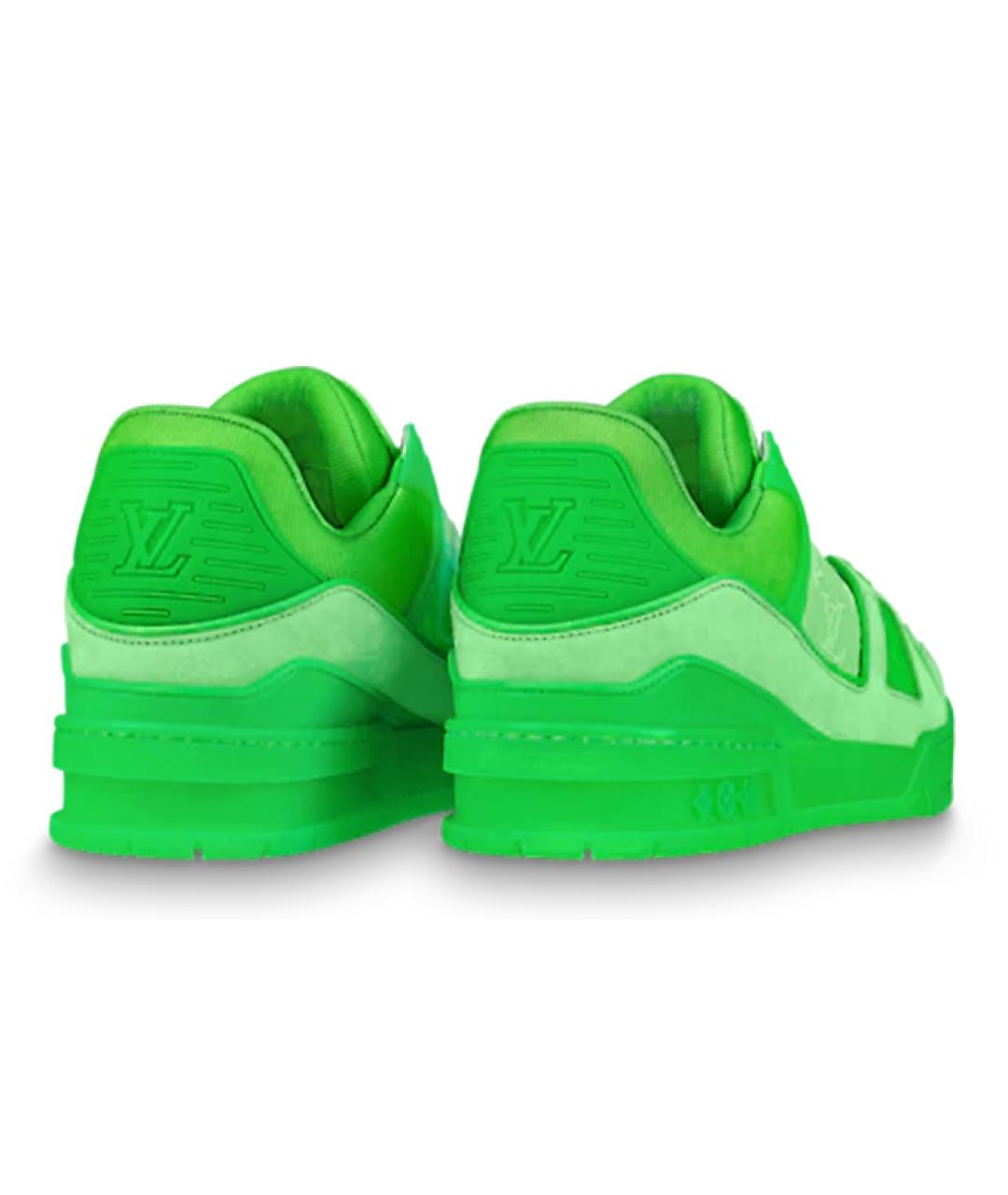 LOUIS VUITTON Зеленые низкие кроссовки / кеды, фото 5