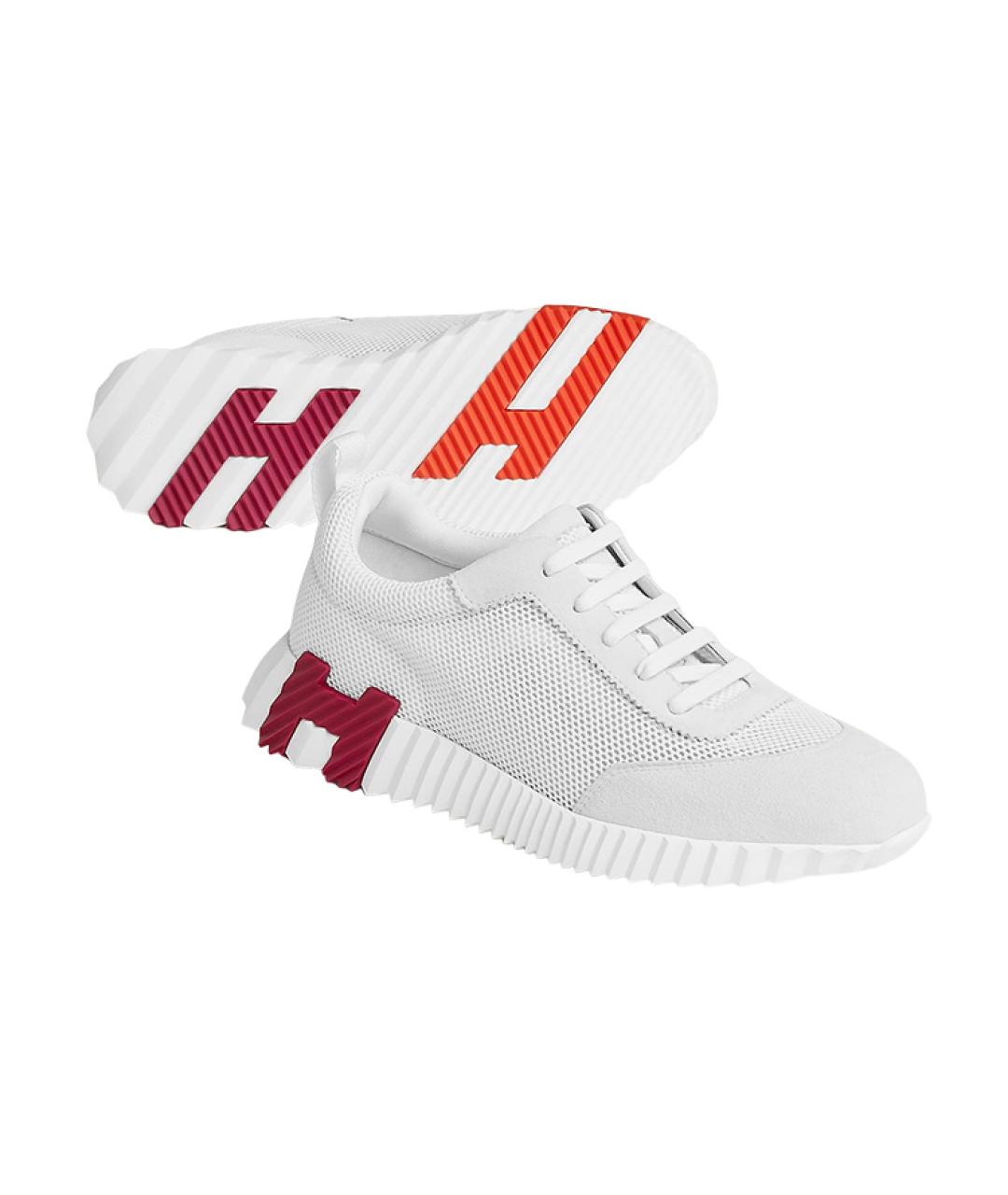 HERMES Белые кроссовки, фото 5