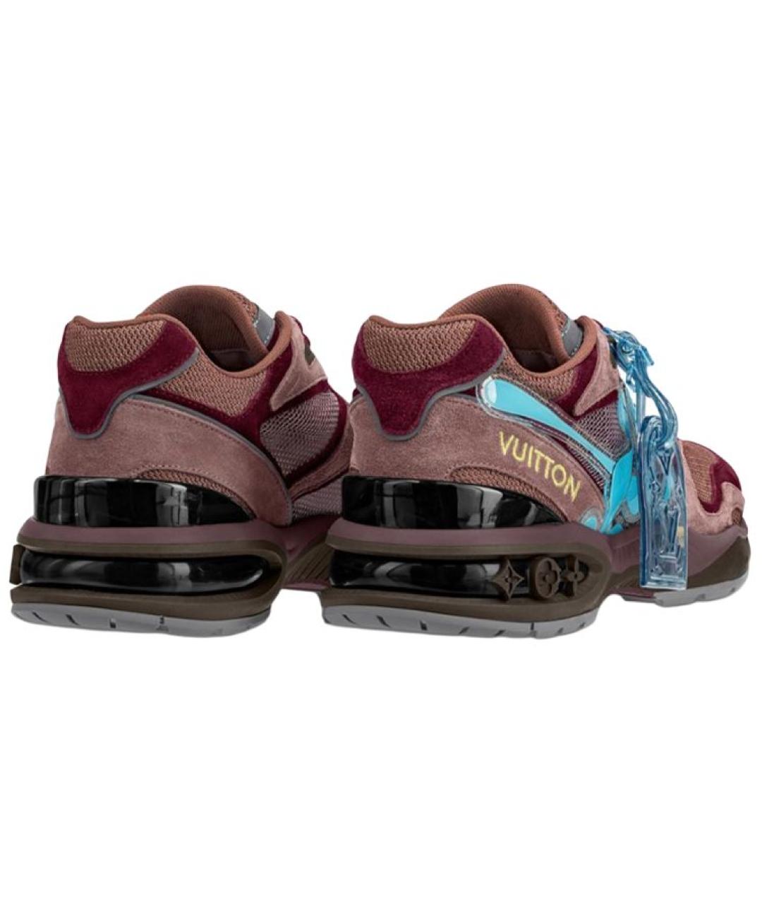 LOUIS VUITTON Бордовые низкие кроссовки / кеды, фото 3