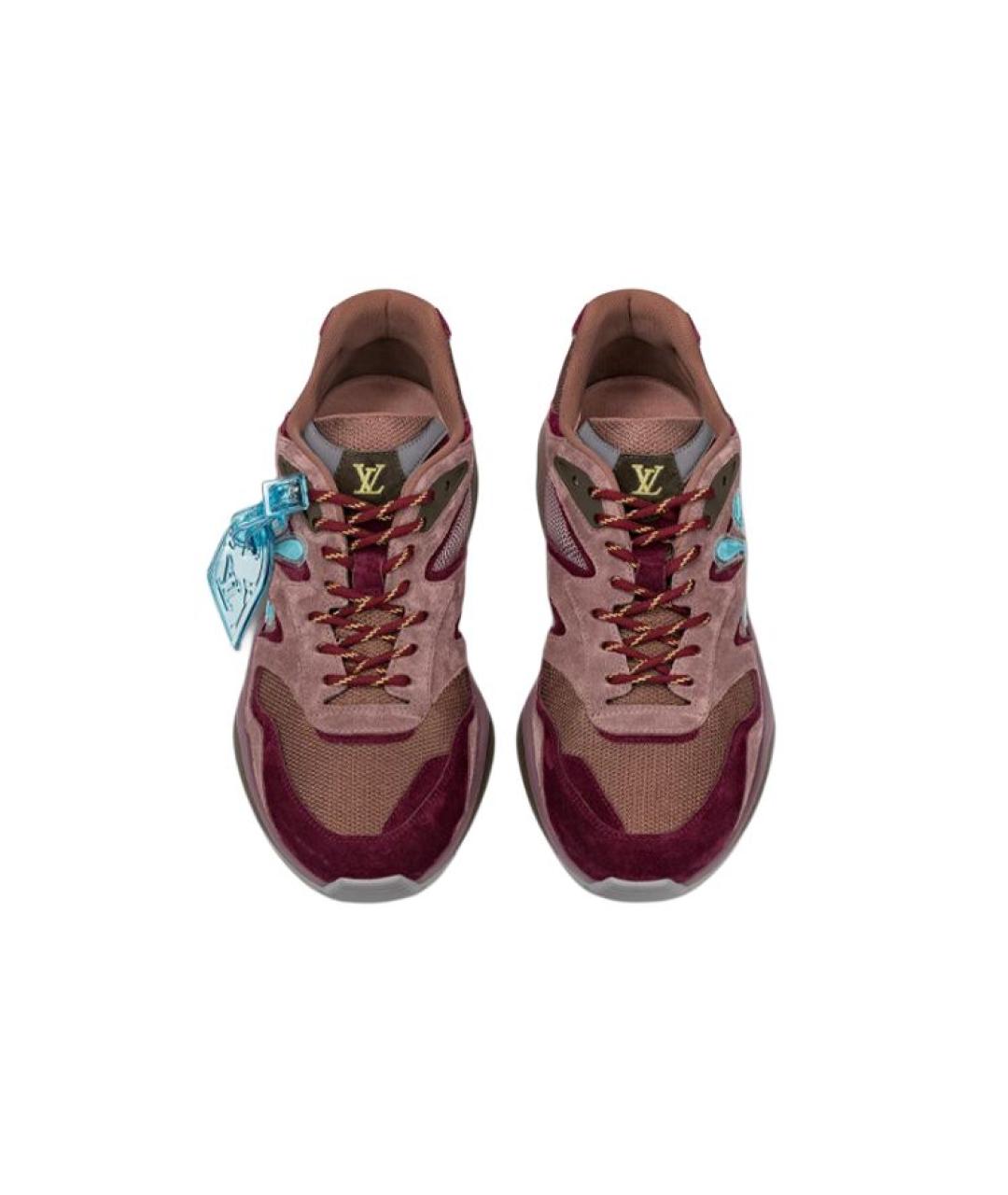 LOUIS VUITTON Бордовые низкие кроссовки / кеды, фото 4