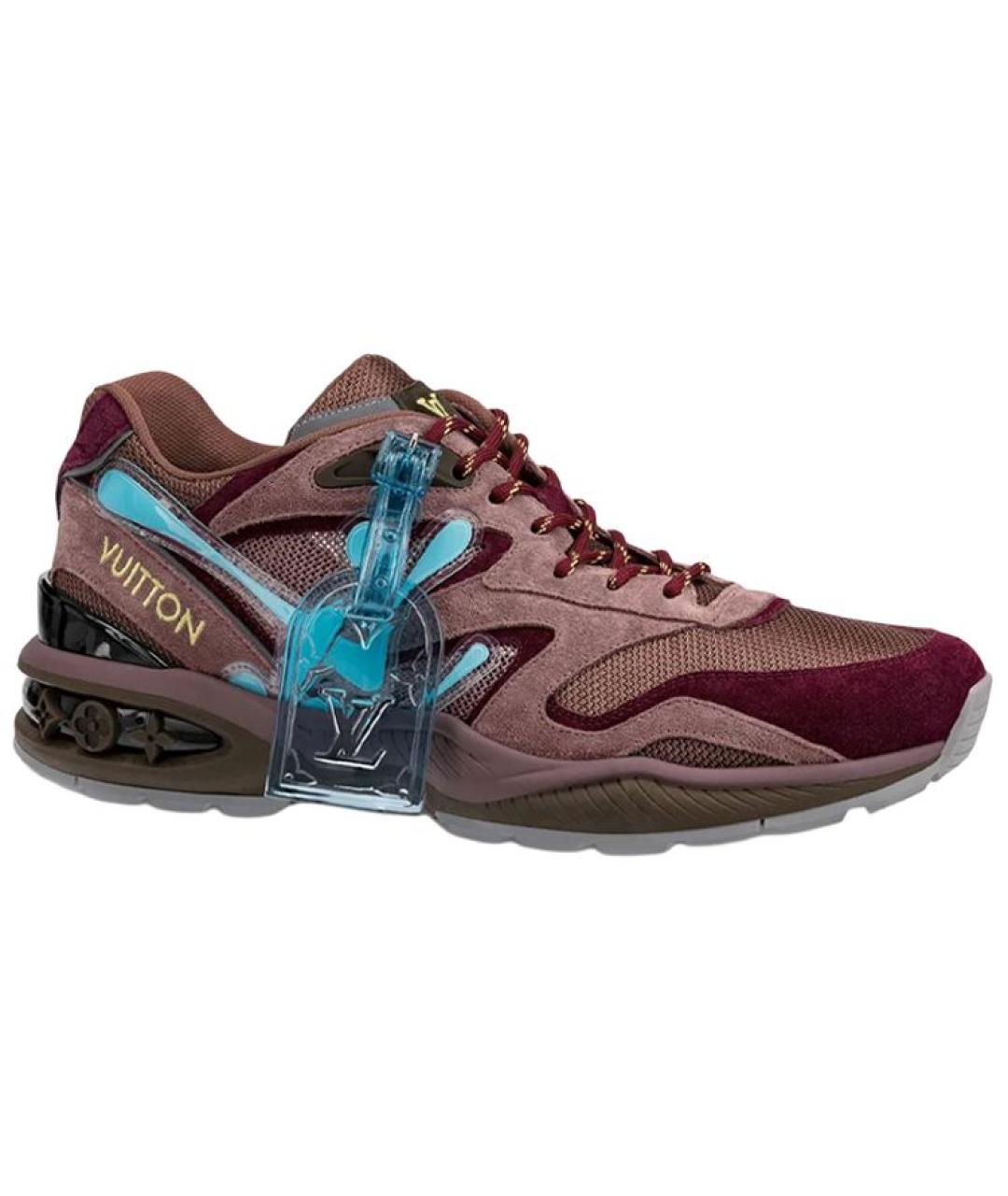 LOUIS VUITTON Бордовые низкие кроссовки / кеды, фото 1