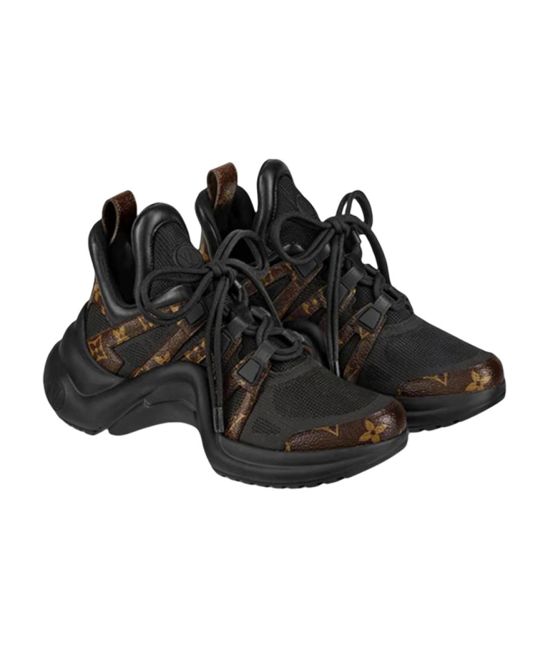 LOUIS VUITTON Черные кроссовки, фото 3