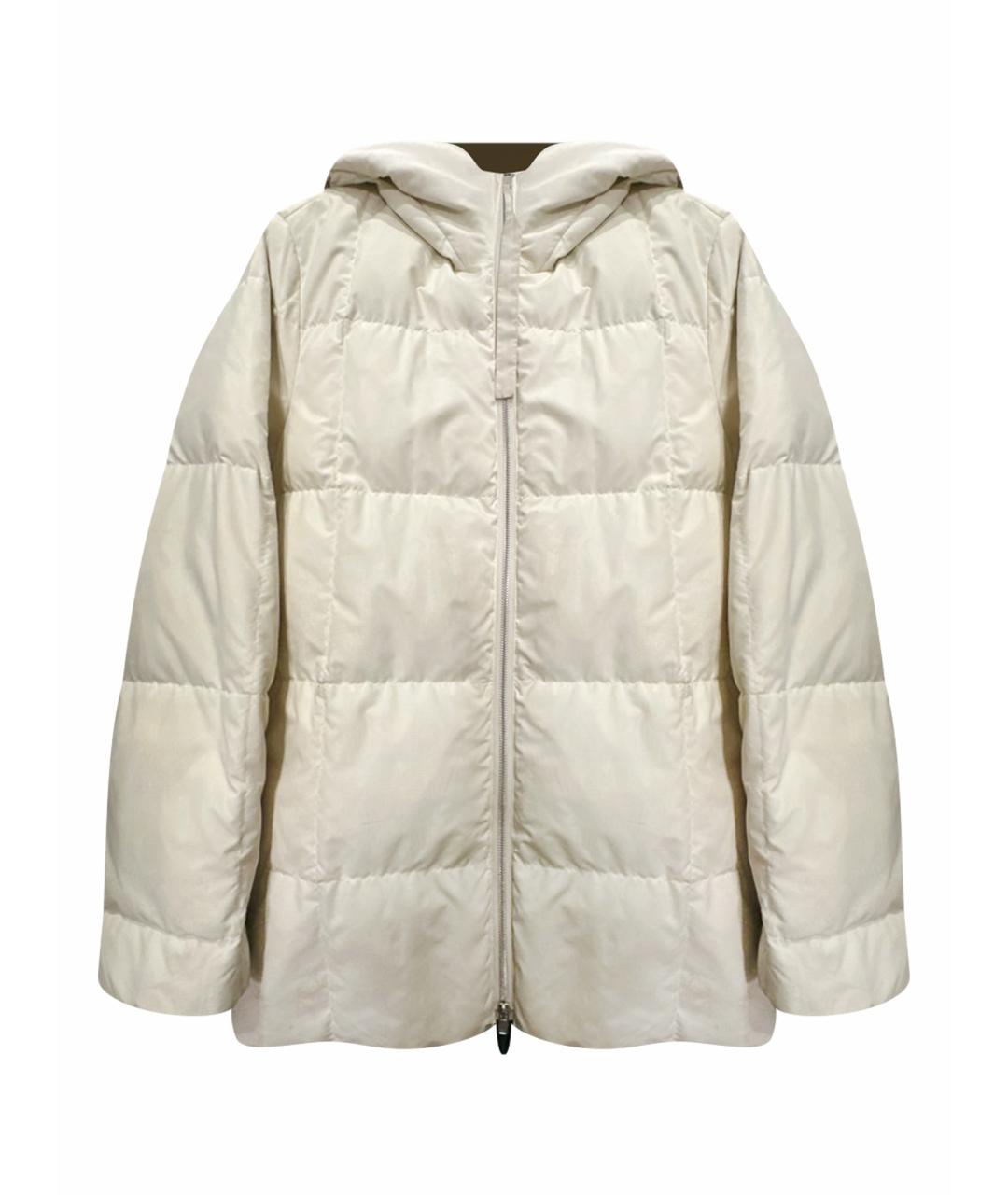 JIL SANDER Бежевый полиэстеровый пуховик, фото 1
