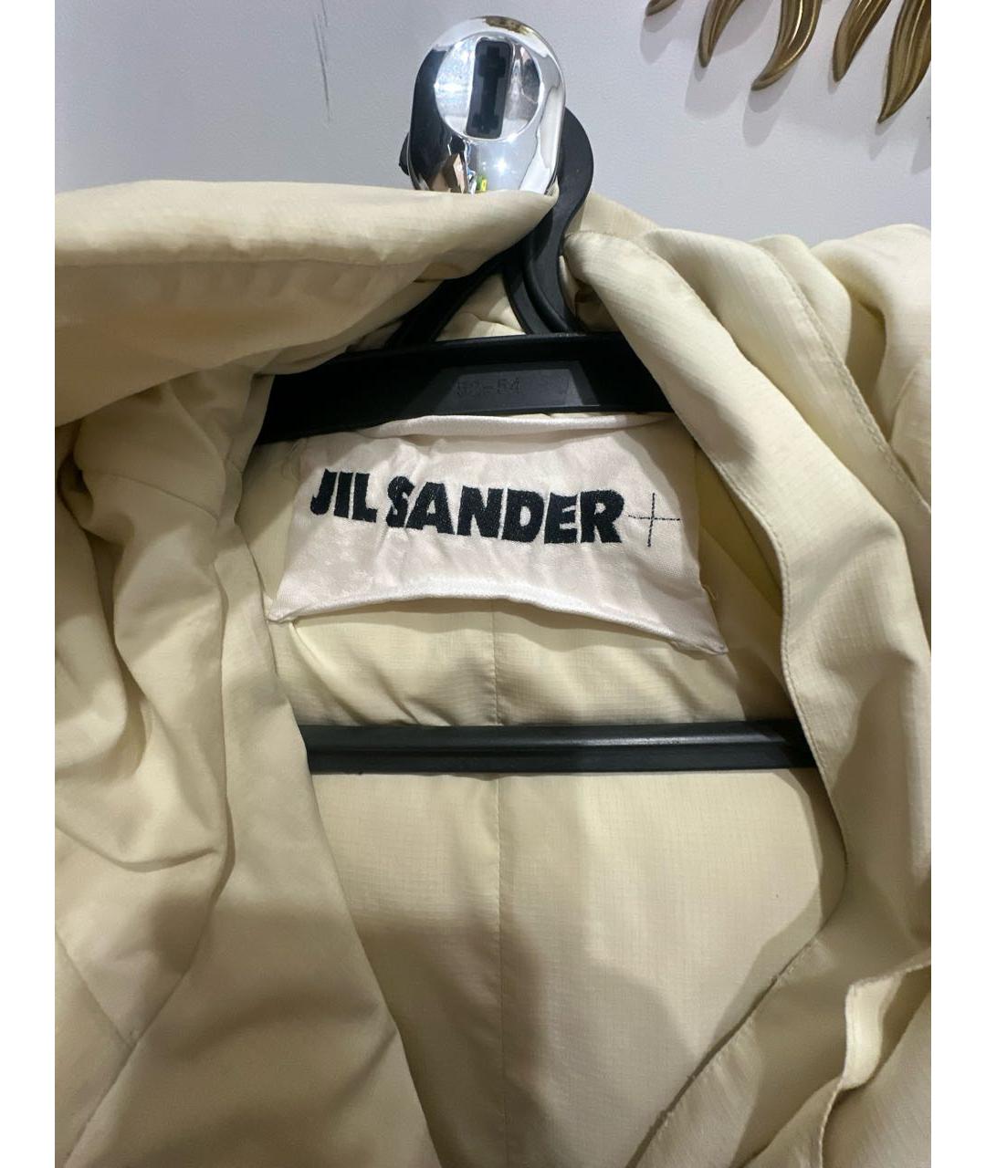 JIL SANDER Бежевый полиэстеровый пуховик, фото 3