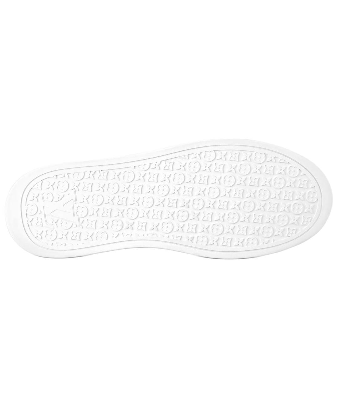 LOUIS VUITTON Белые кожаные низкие кроссовки / кеды, фото 5