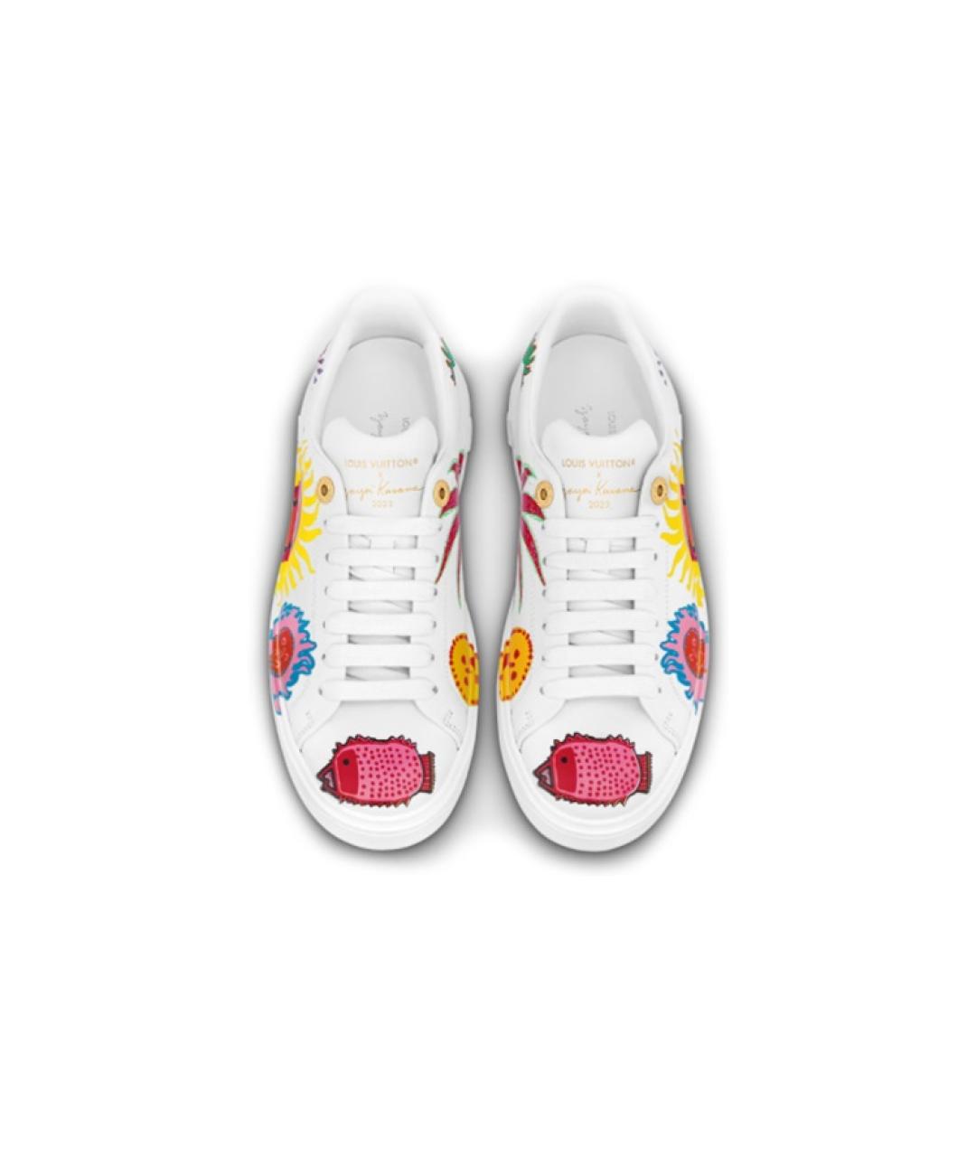 LOUIS VUITTON Белые кожаные кроссовки, фото 5