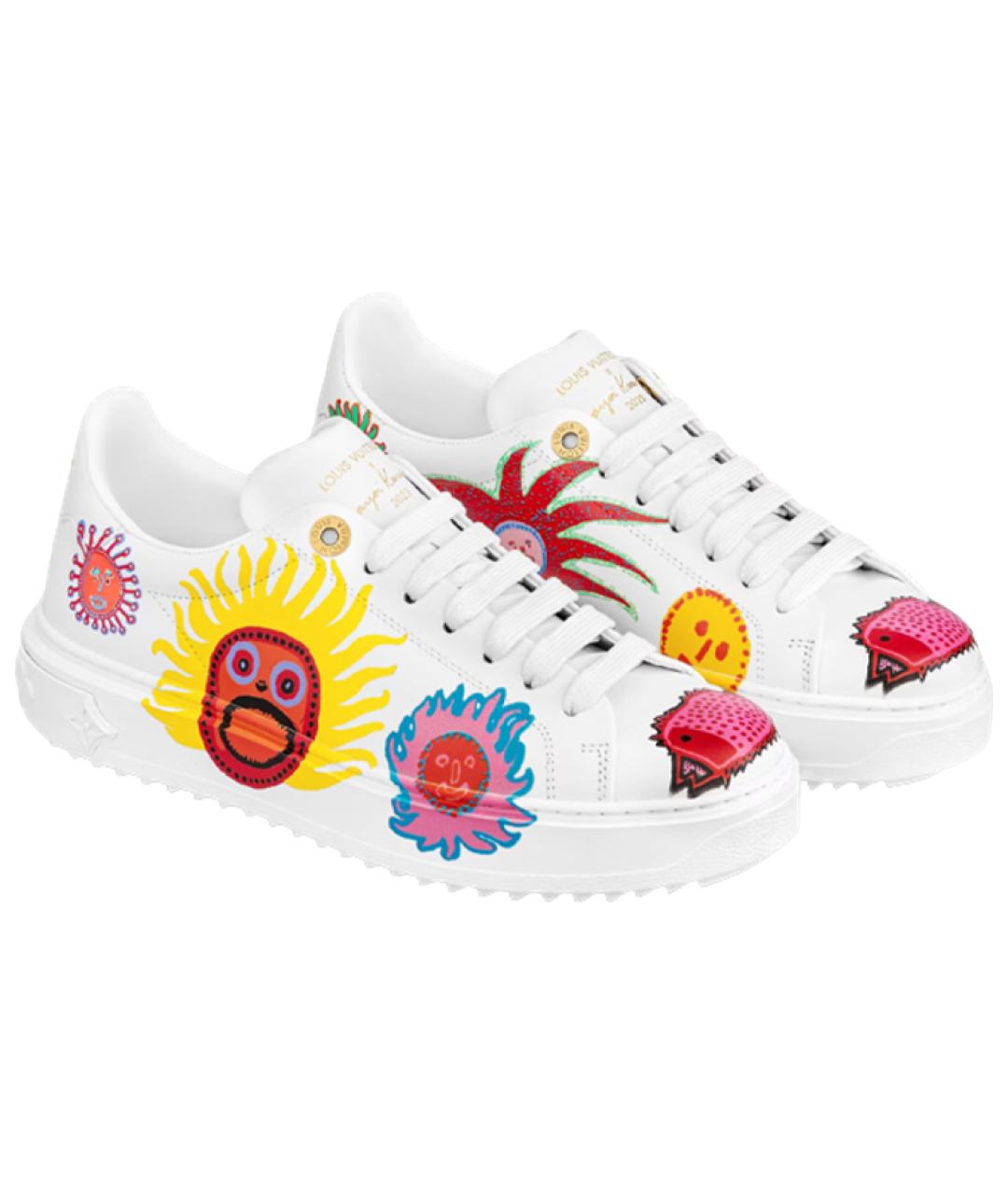 LOUIS VUITTON Белые кожаные кроссовки, фото 3