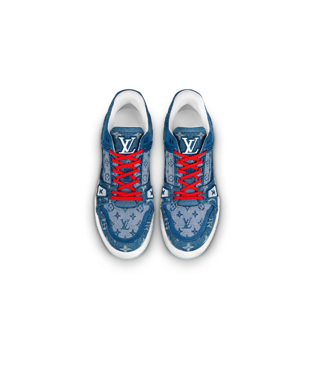 LOUIS VUITTON Синие низкие кроссовки / кеды, фото 3