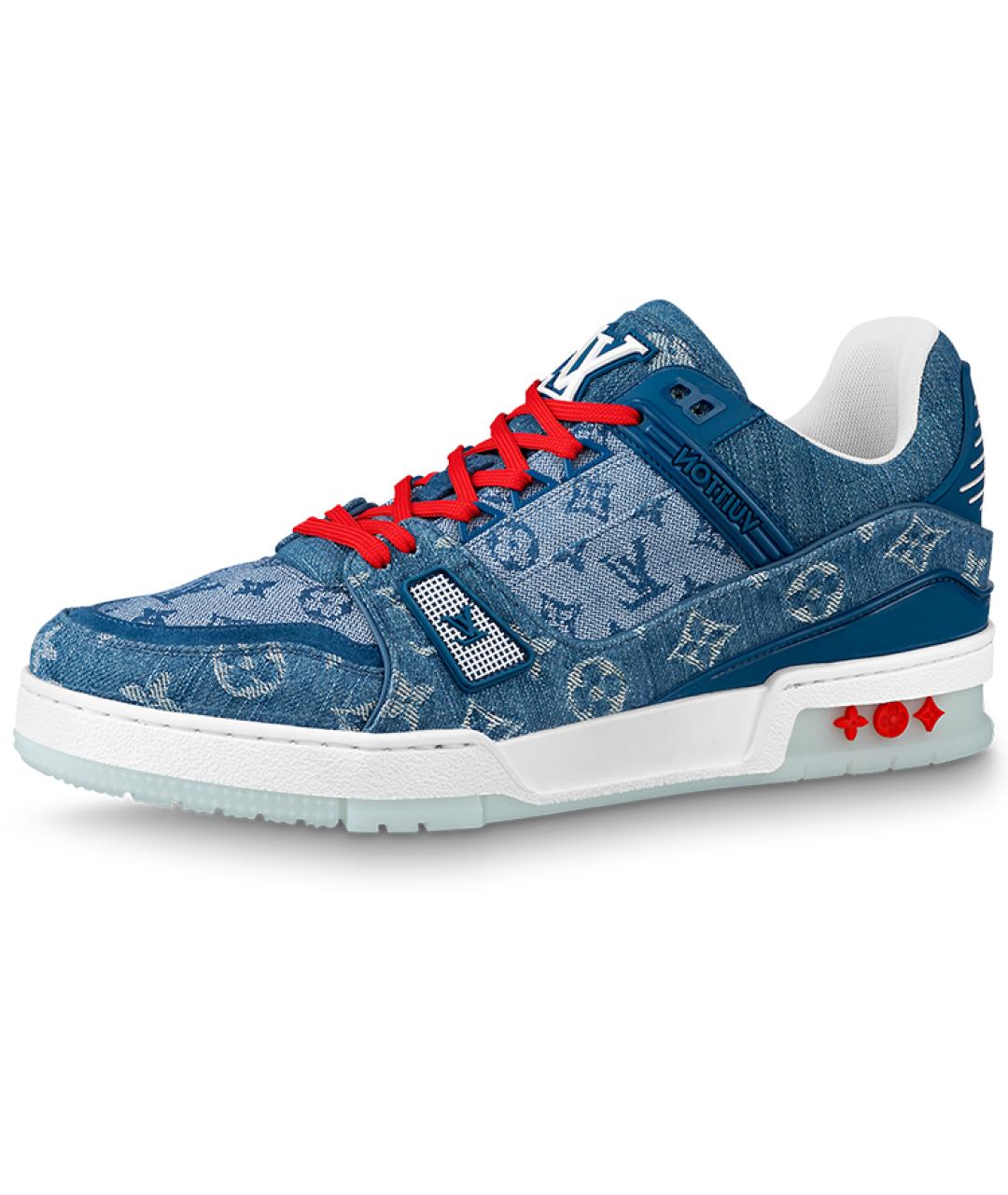 LOUIS VUITTON Синие низкие кроссовки / кеды, фото 2