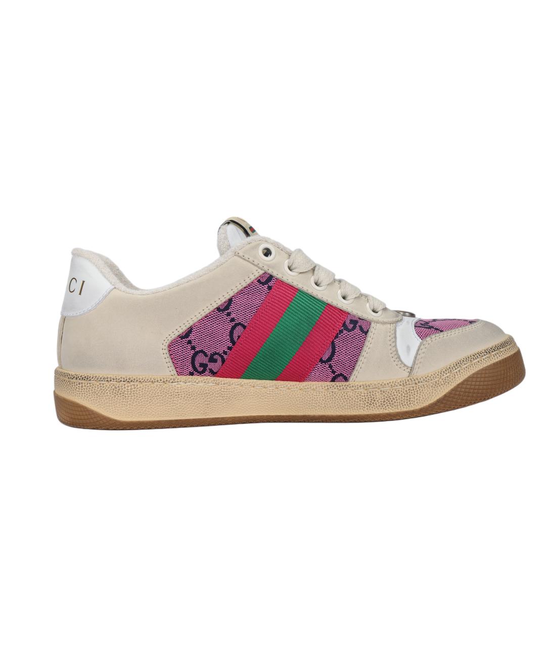 GUCCI Мульти кожаные кеды, фото 6