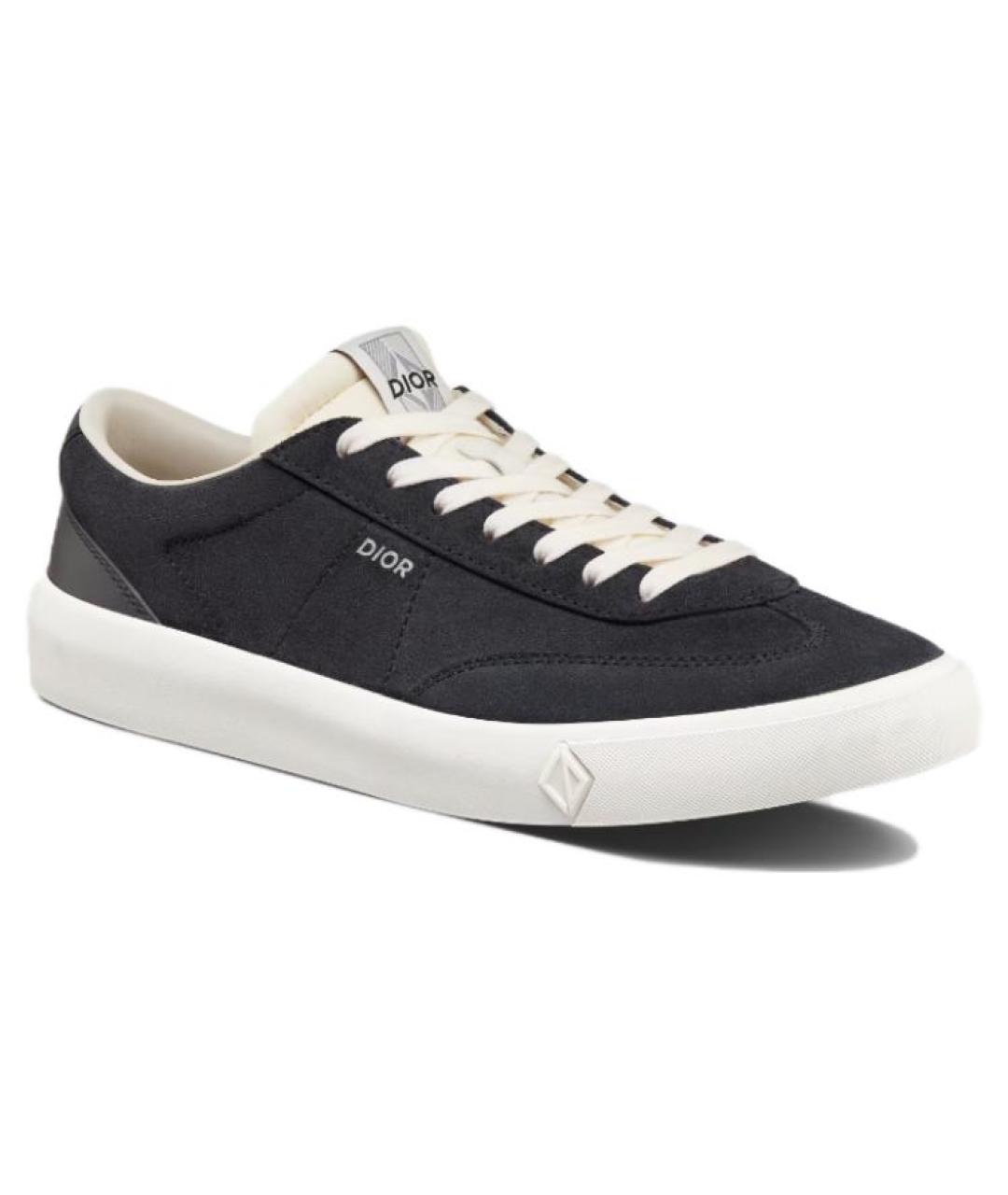 CHRISTIAN DIOR Синие нубуковые низкие кроссовки / кеды, фото 3