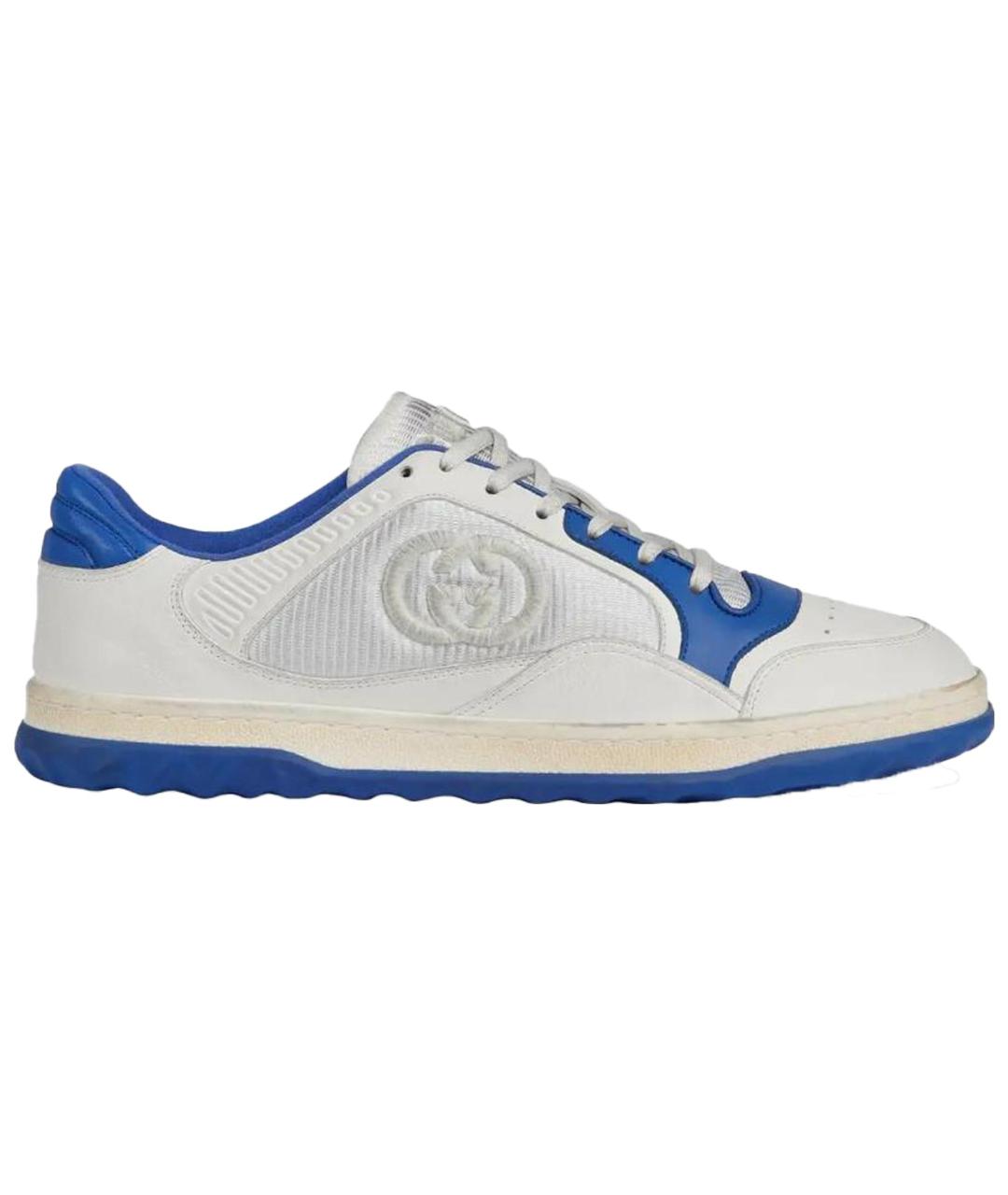 GUCCI Белые кожаные низкие кроссовки / кеды, фото 6