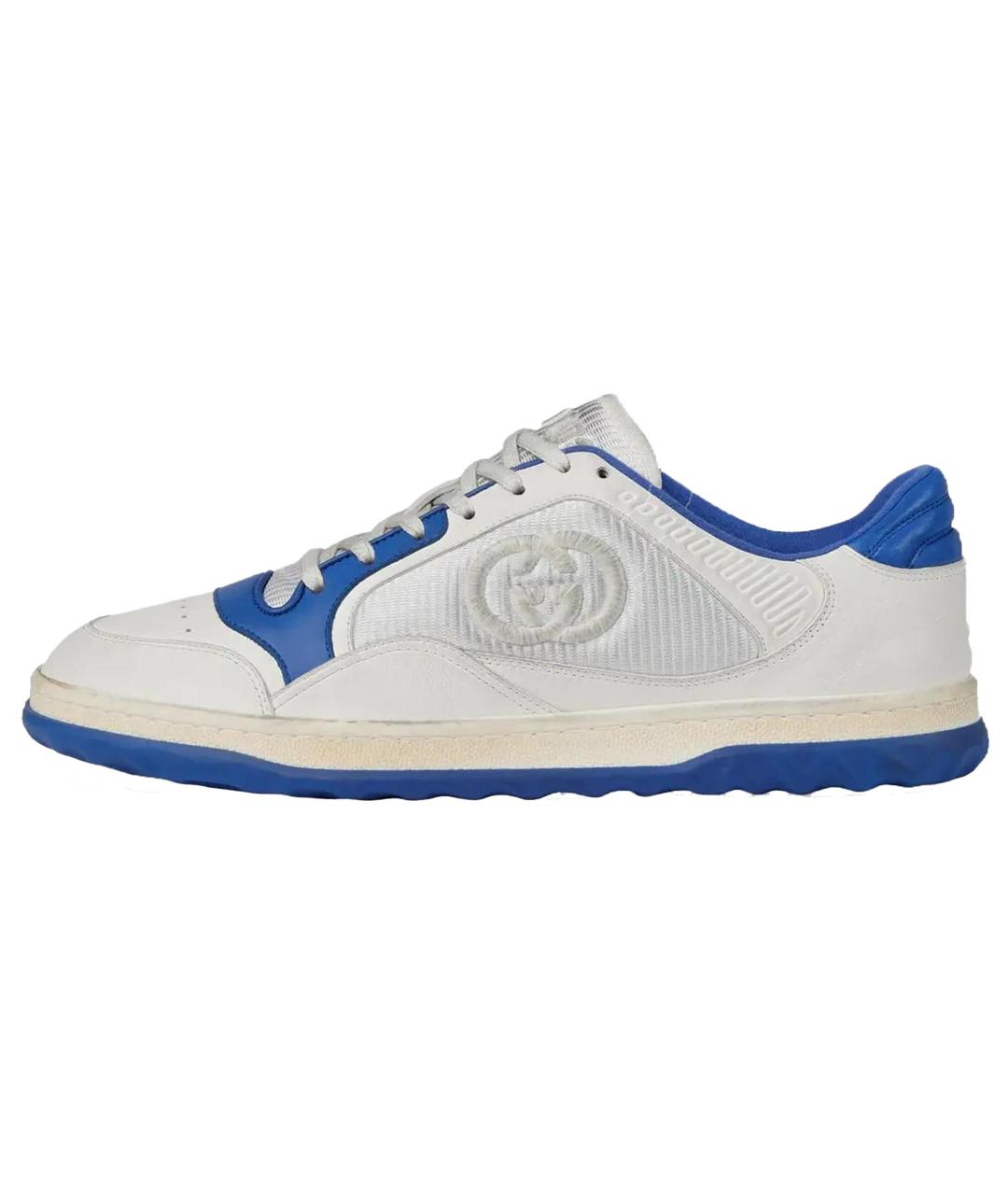 GUCCI Белые кожаные низкие кроссовки / кеды, фото 2