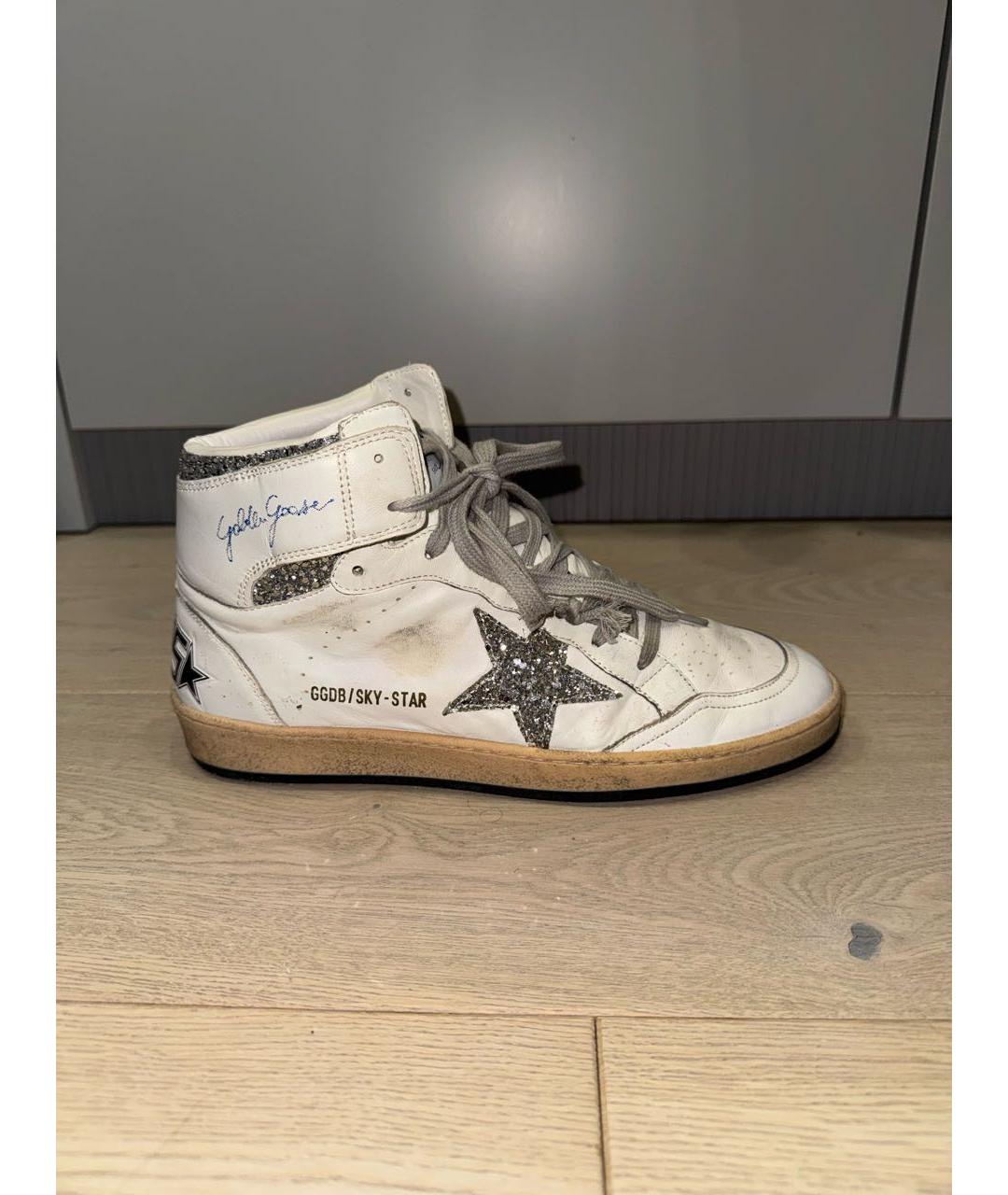 GOLDEN GOOSE DELUXE BRAND Белые кожаные кеды, фото 6