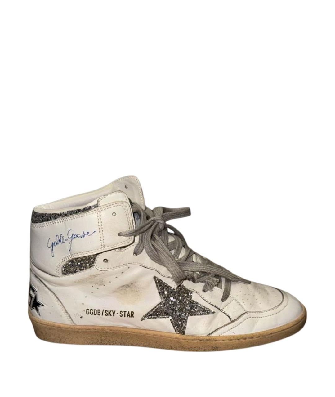 GOLDEN GOOSE DELUXE BRAND Белые кожаные кеды, фото 1