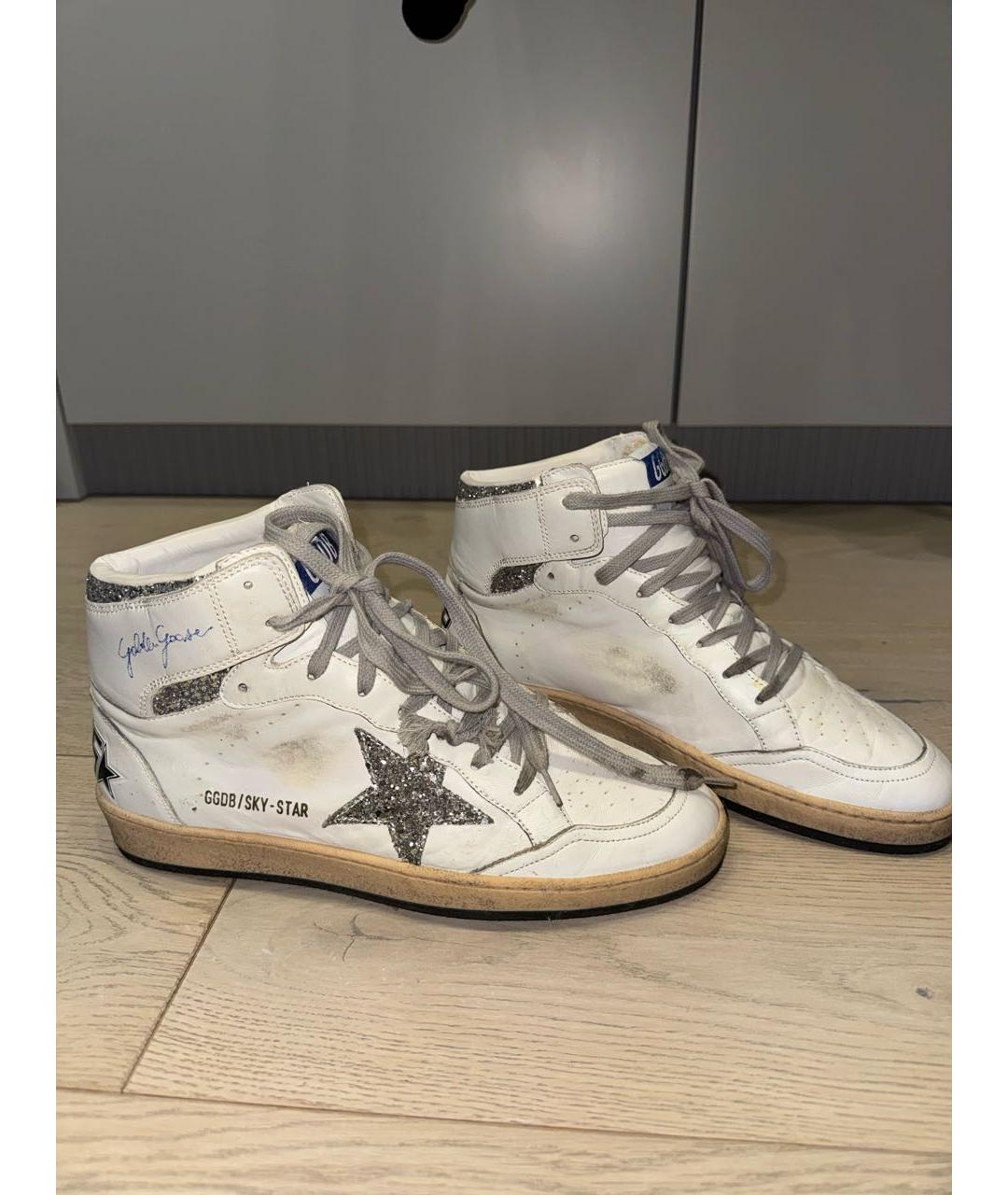 GOLDEN GOOSE DELUXE BRAND Белые кожаные кеды, фото 3