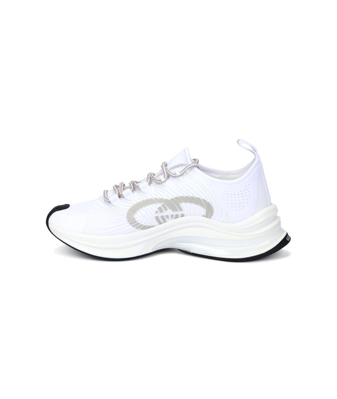 GUCCI Белые текстильные кроссовки, фото 2