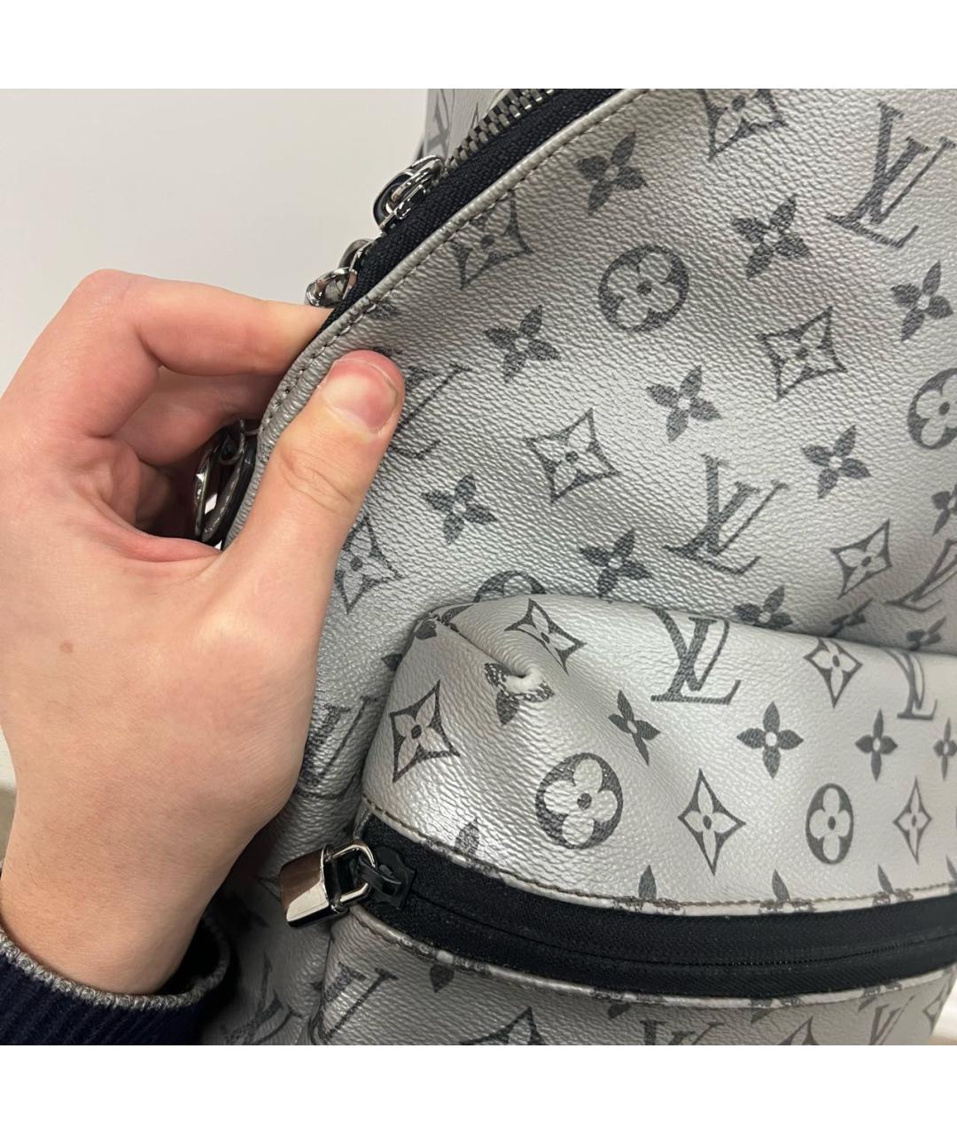 LOUIS VUITTON Серебрянный рюкзак, фото 9