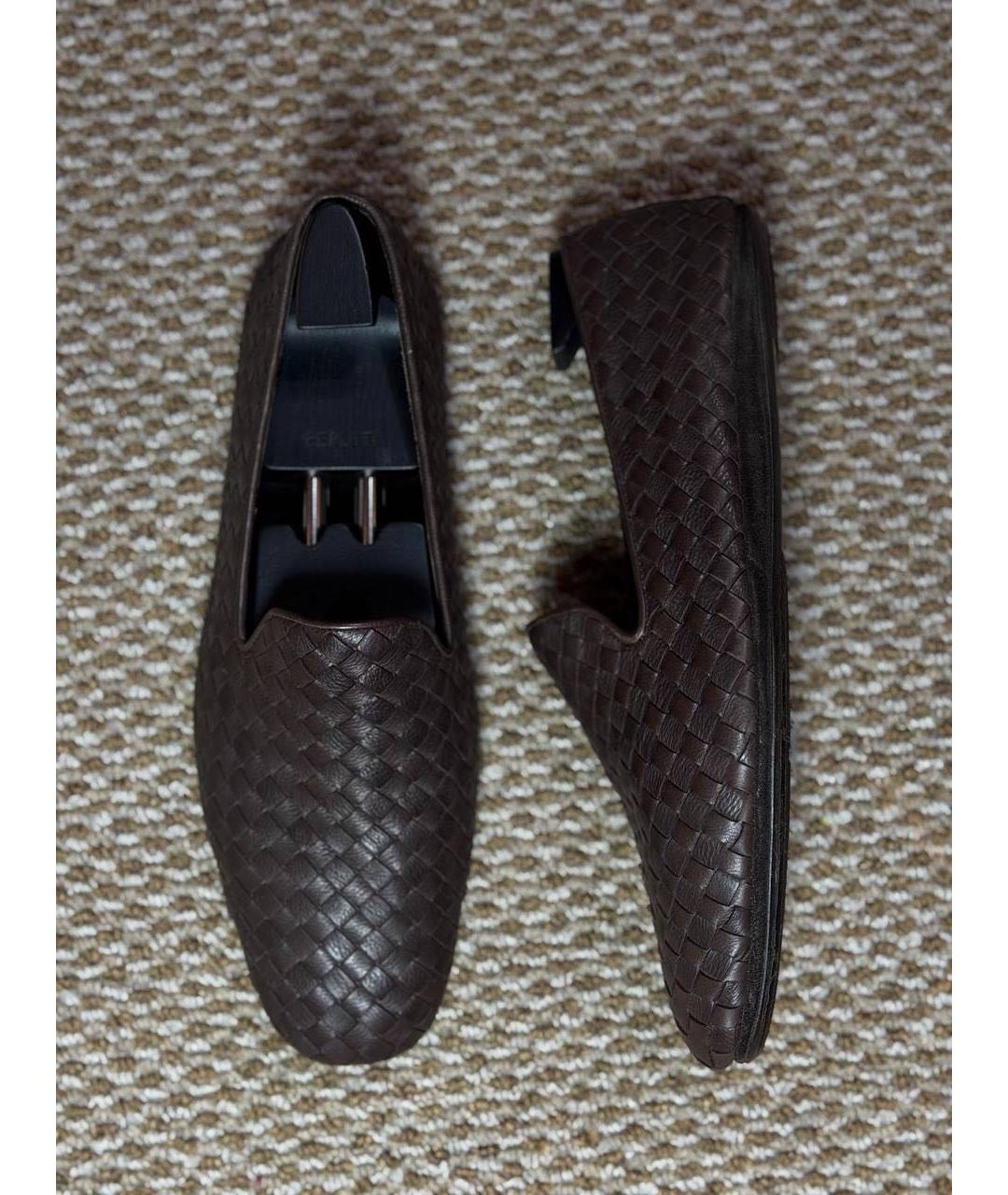 BOTTEGA VENETA Коричневые кожаные лоферы, фото 4