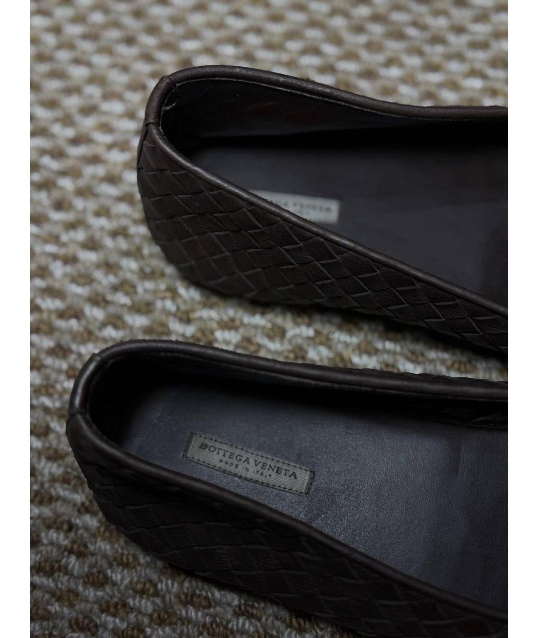 BOTTEGA VENETA Коричневые кожаные лоферы, фото 8