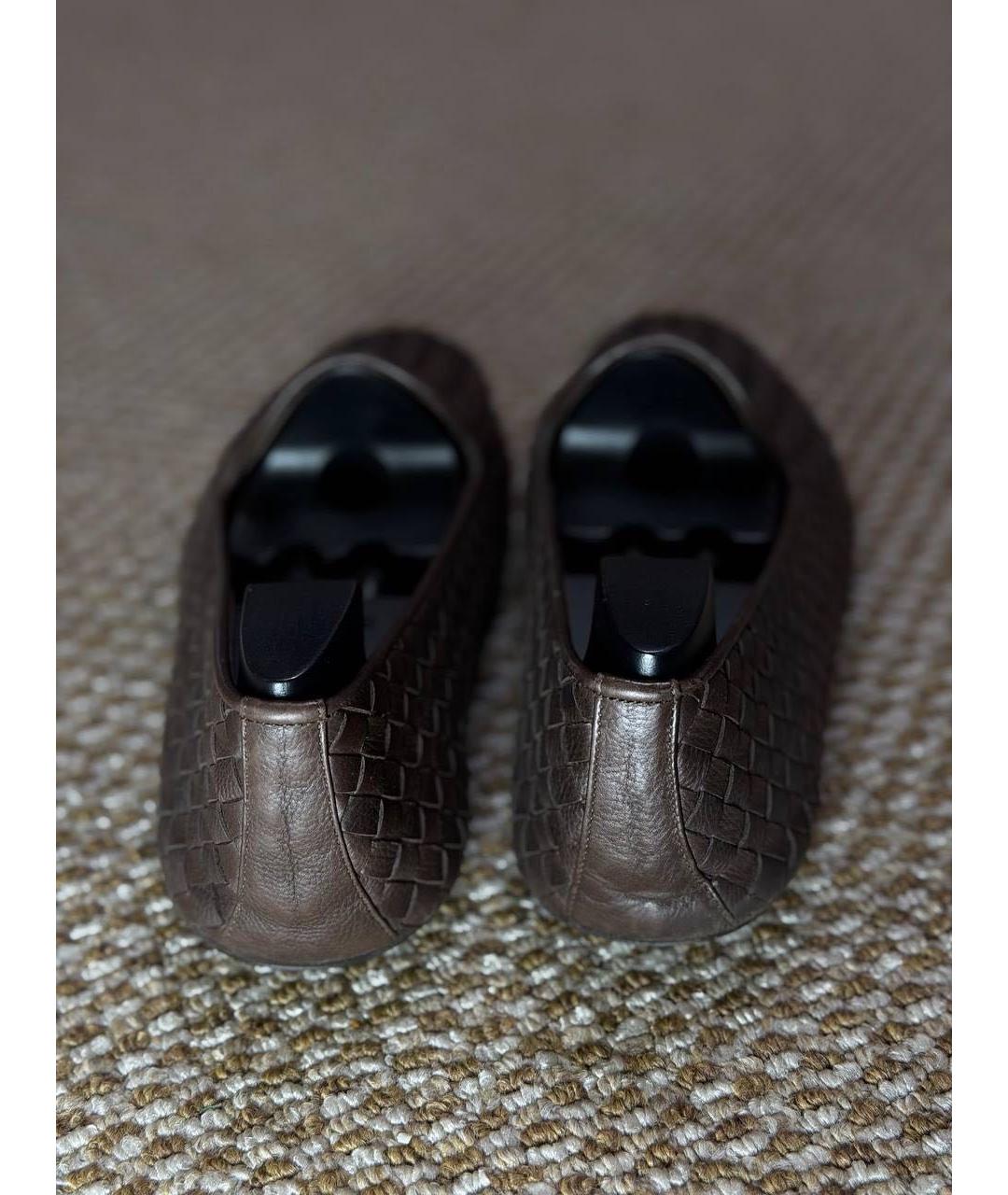 BOTTEGA VENETA Коричневые кожаные лоферы, фото 6