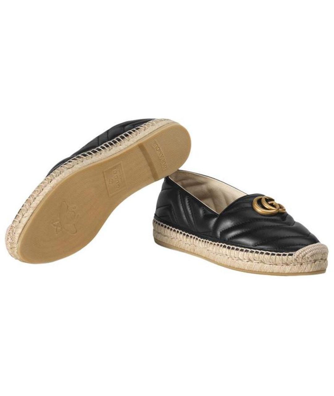 GUCCI Черные кожаные эспадрильи, фото 5