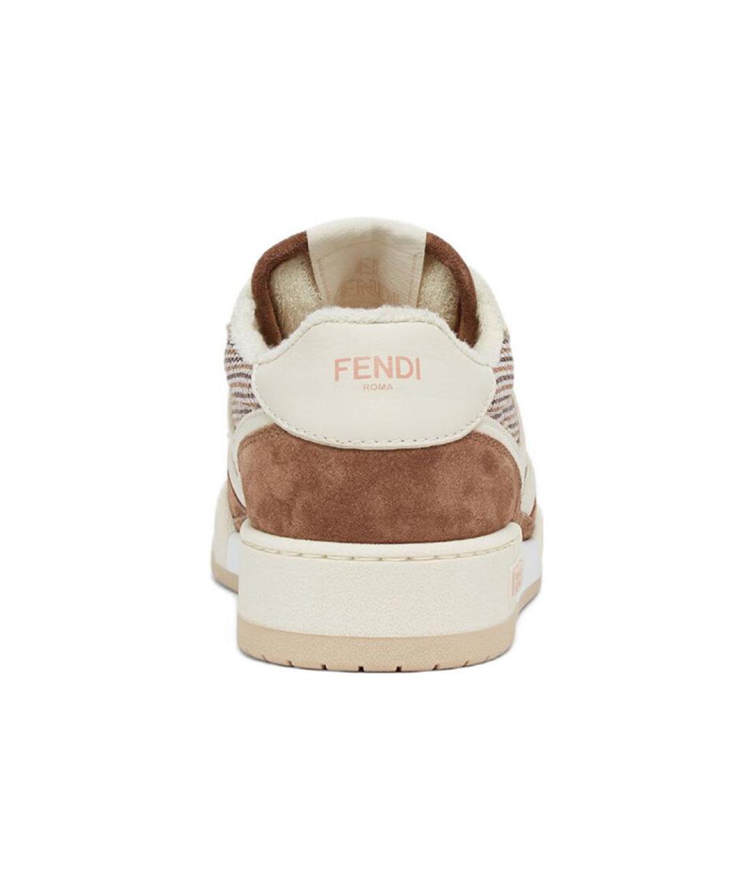 FENDI Коричневые кроссовки, фото 4