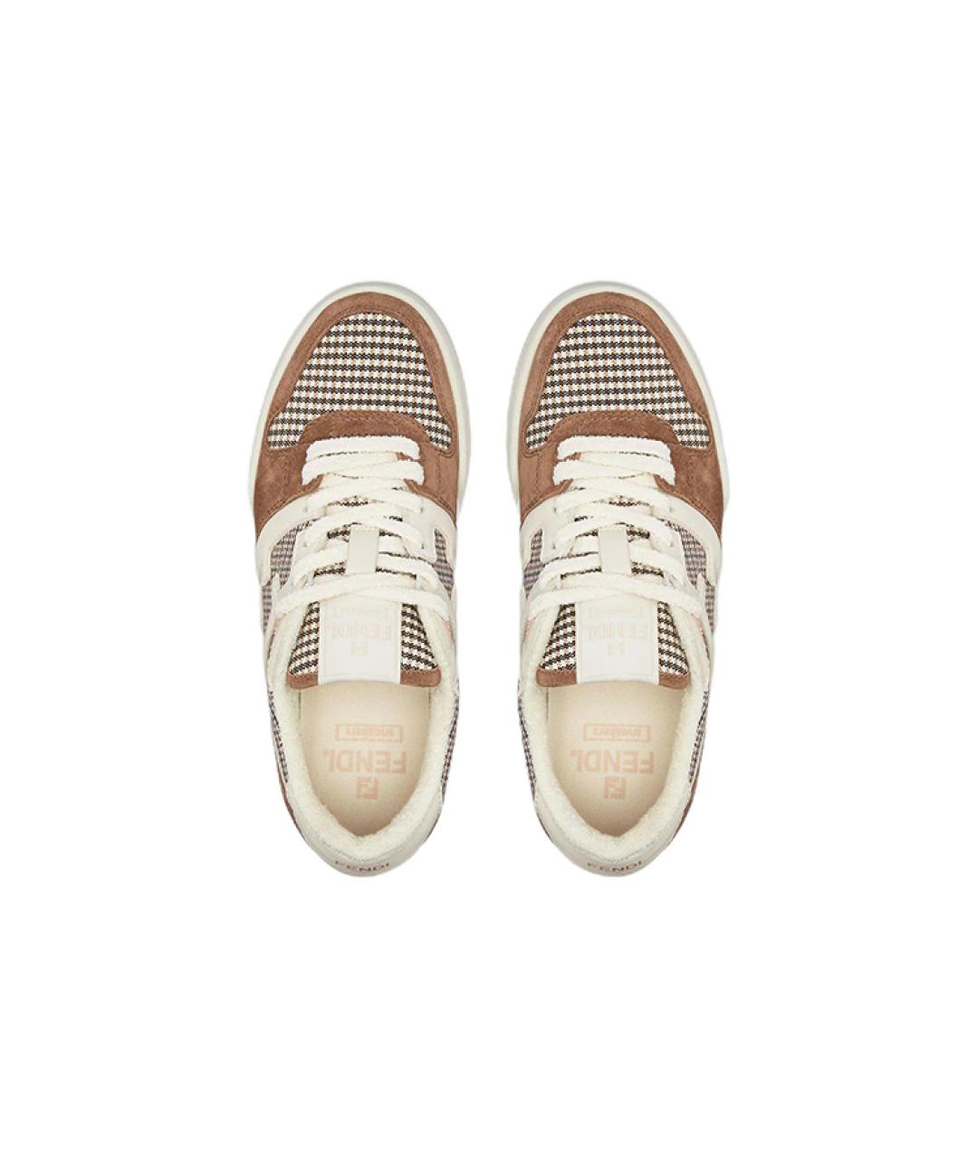 FENDI Коричневые кроссовки, фото 3