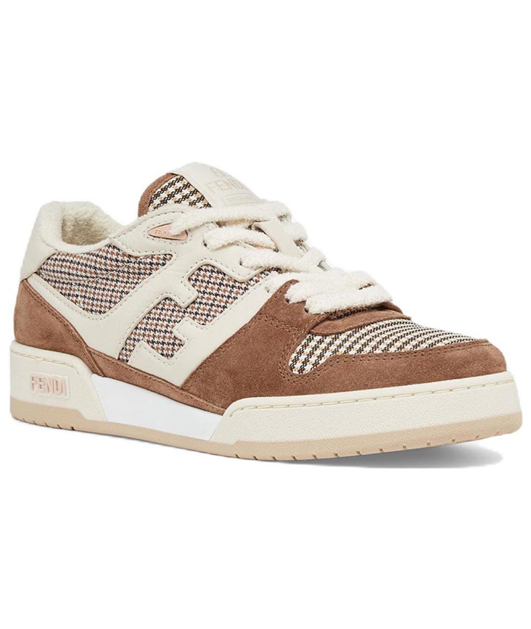 FENDI Коричневые кроссовки, фото 2
