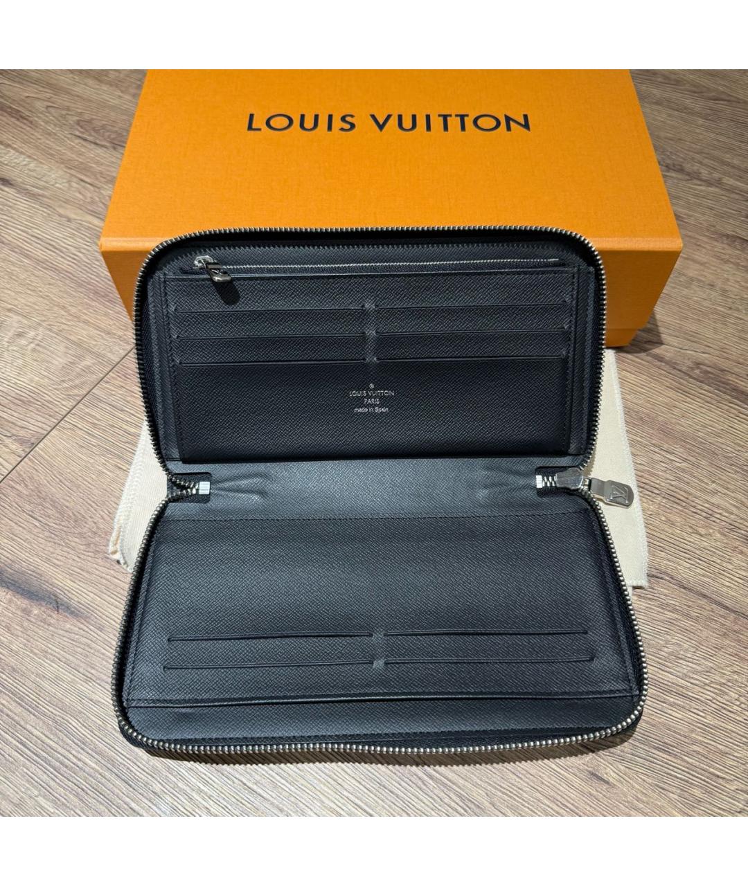 LOUIS VUITTON Антрацитовый кошелек, фото 5