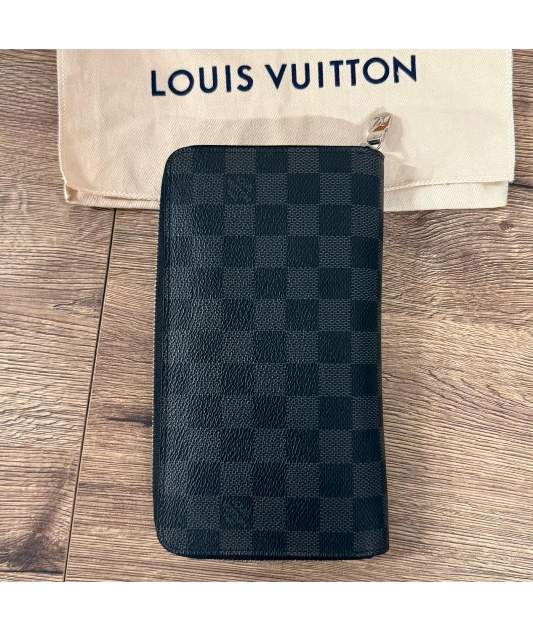LOUIS VUITTON Антрацитовый кошелек, фото 2