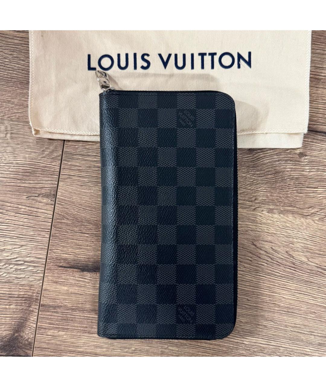 LOUIS VUITTON Антрацитовый кошелек, фото 3