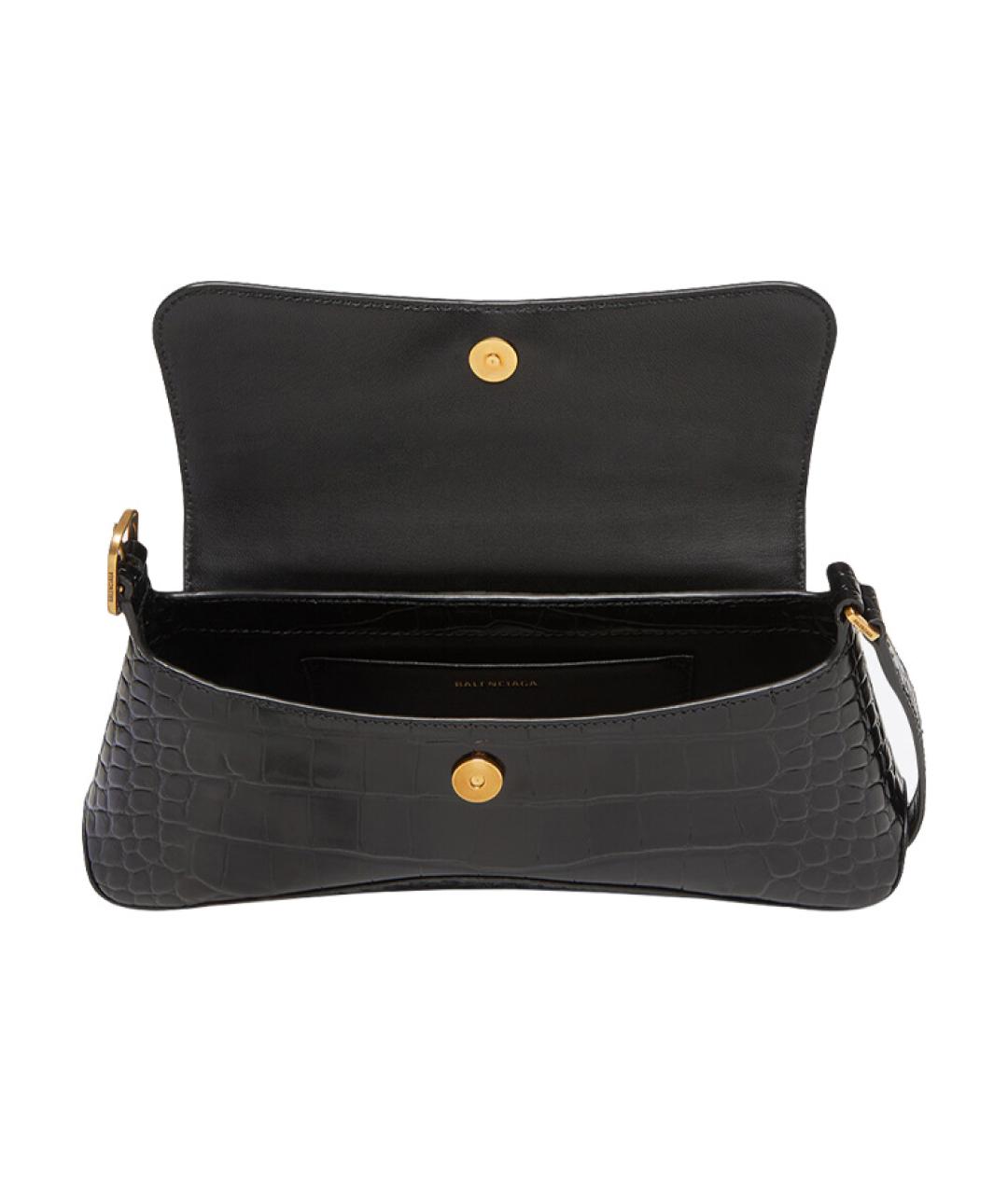 BALENCIAGA Черная кожаная сумка через плечо, фото 7