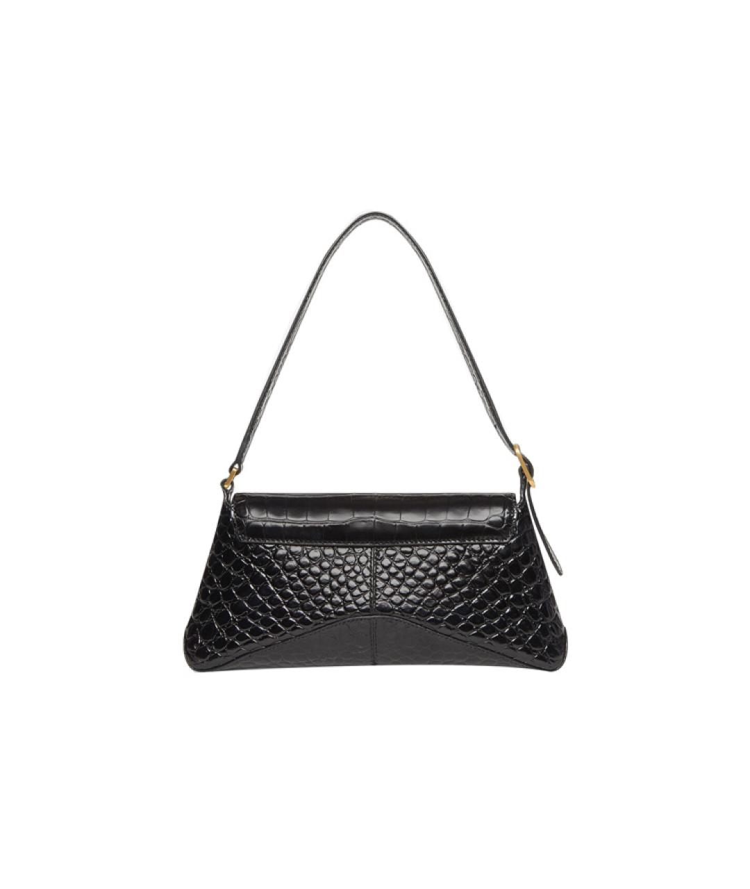 BALENCIAGA Черная кожаная сумка через плечо, фото 5