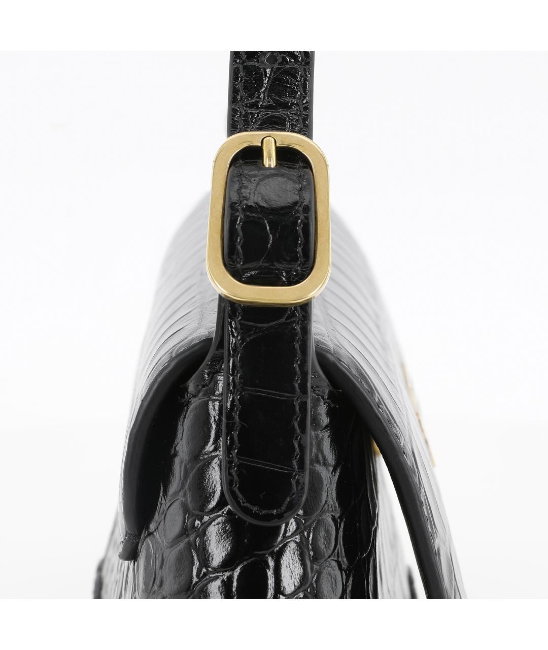 BALENCIAGA Черная кожаная сумка через плечо, фото 8