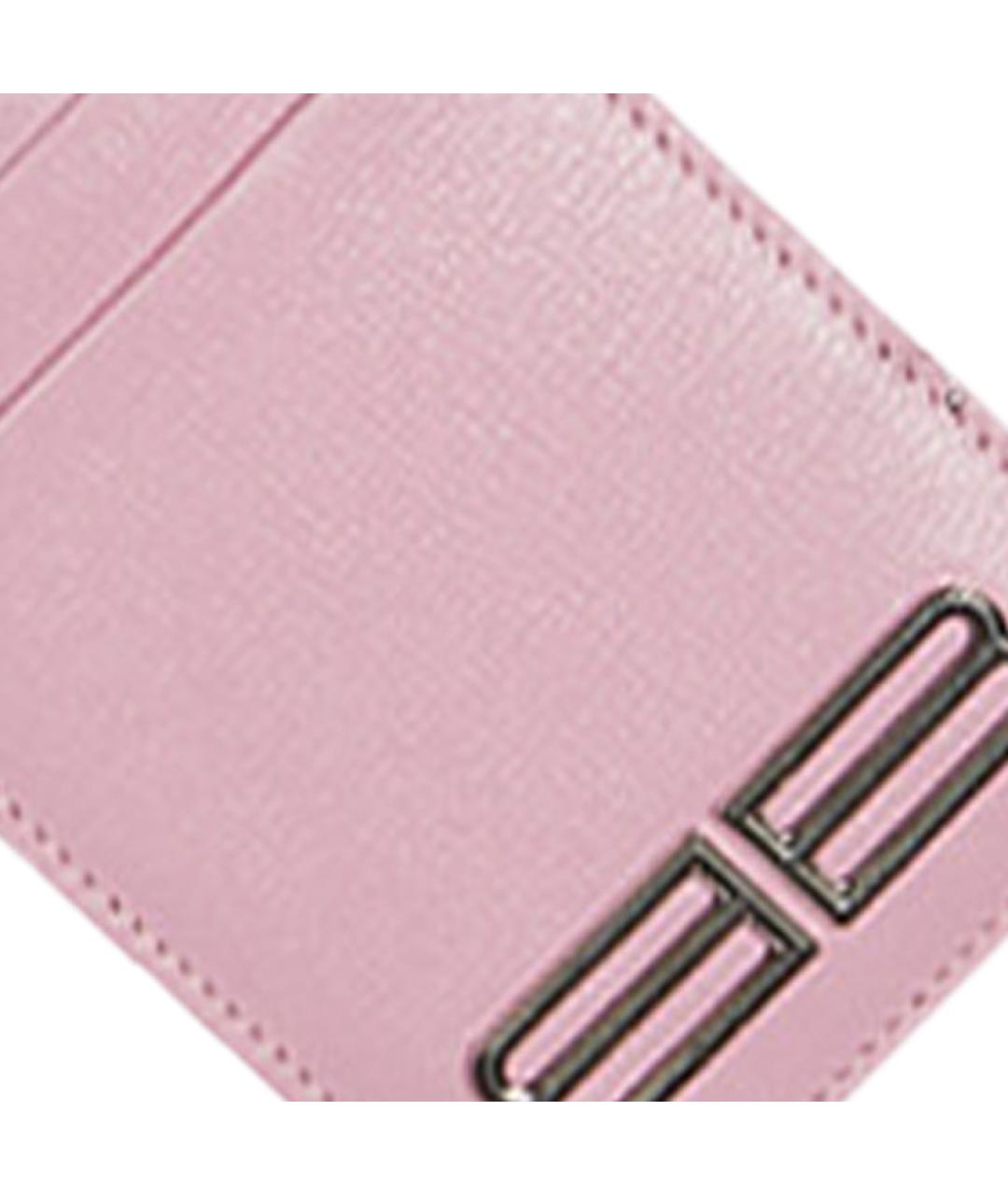 BALENCIAGA Розовый кожаный кардхолдер, фото 4