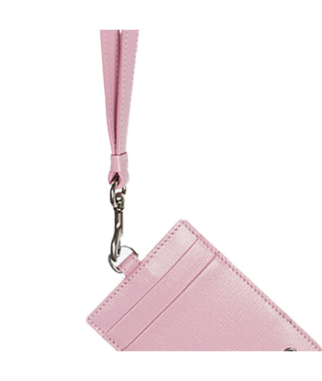 BALENCIAGA Розовый кожаный кардхолдер, фото 5