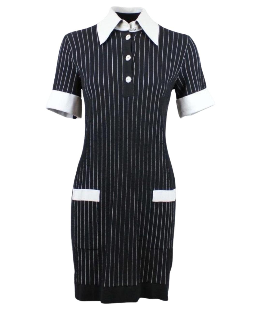 CHANEL Темно-синее хлопковое повседневное платье, фото 1