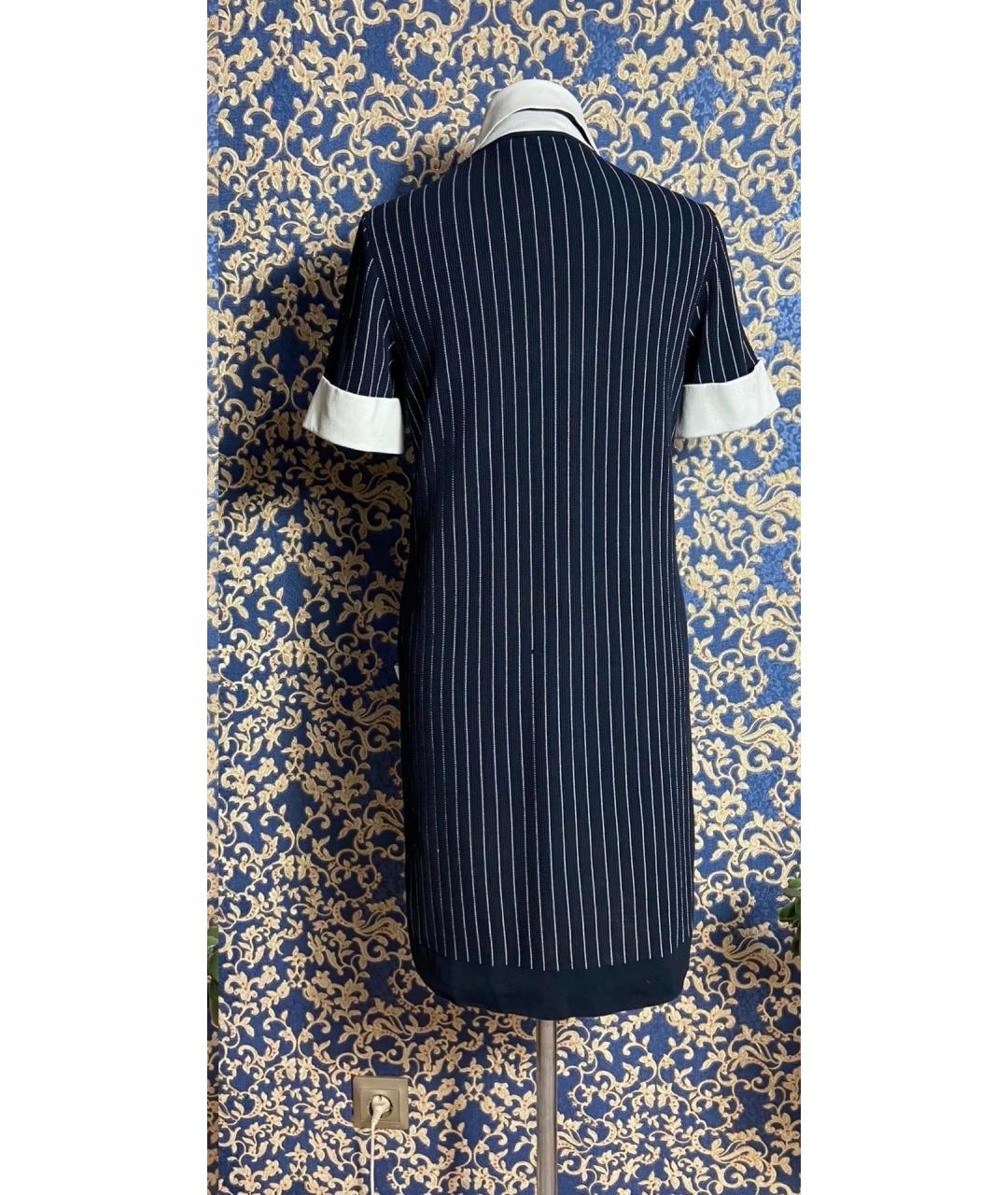 CHANEL Темно-синее хлопковое повседневное платье, фото 2