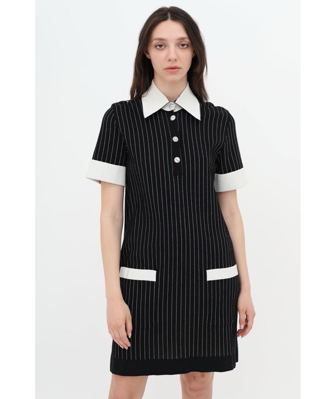 CHANEL Темно-синее хлопковое повседневное платье, фото 3