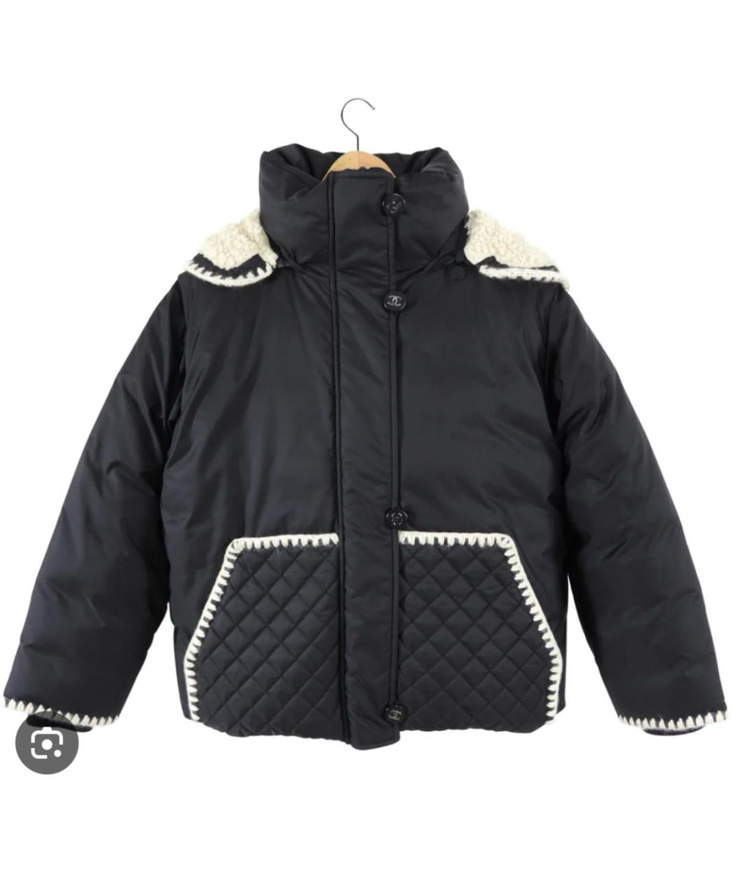 CHANEL Черный полиэстеровый пуховик, фото 9