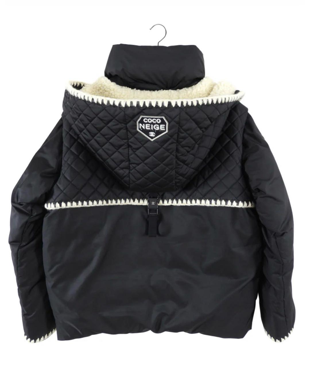 CHANEL Черный полиэстеровый пуховик, фото 8