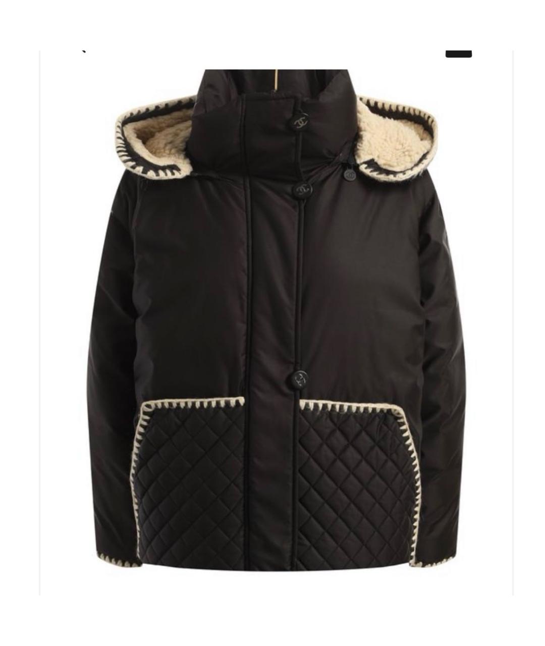 CHANEL Черный полиэстеровый пуховик, фото 2