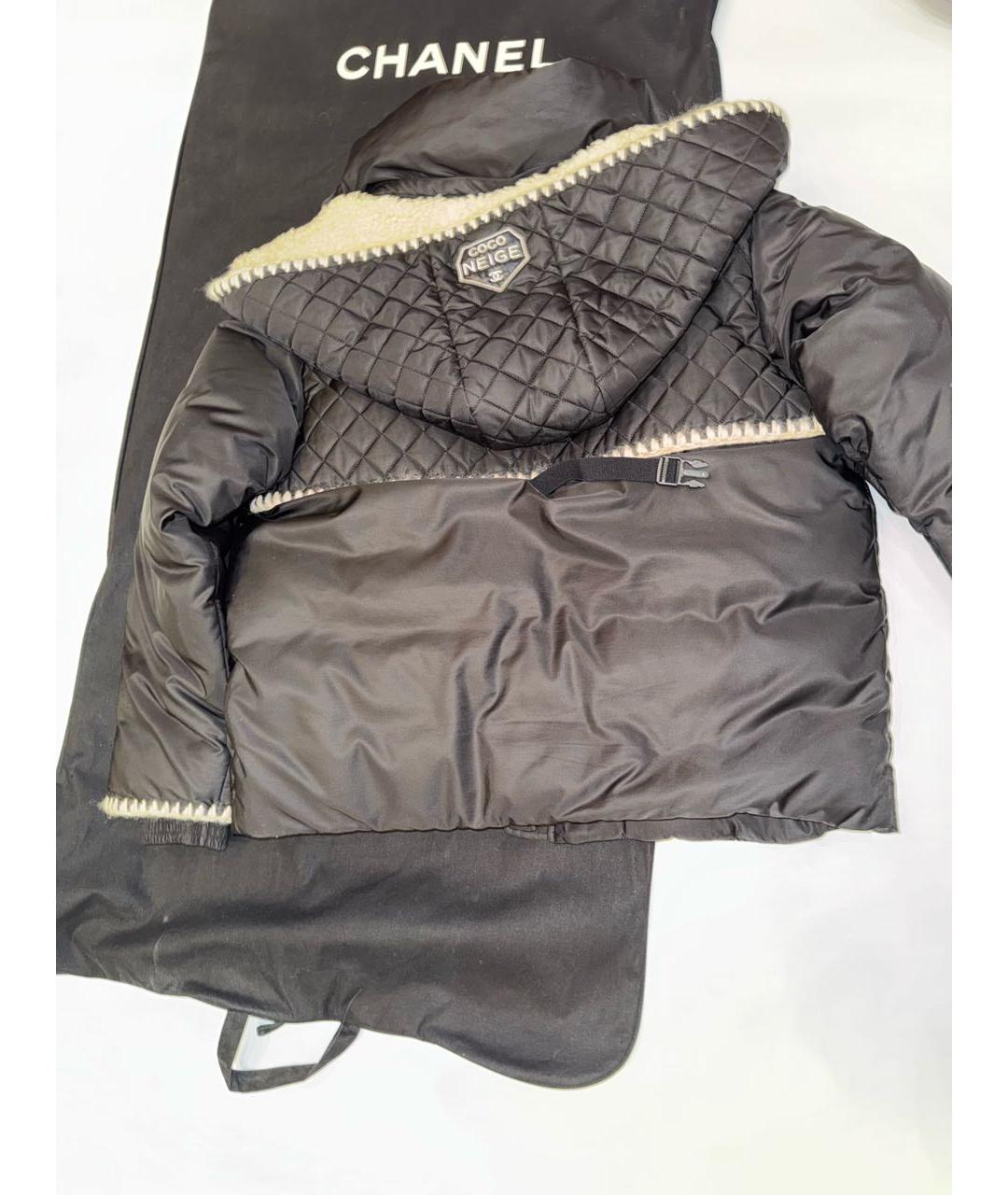 CHANEL Черный полиэстеровый пуховик, фото 5