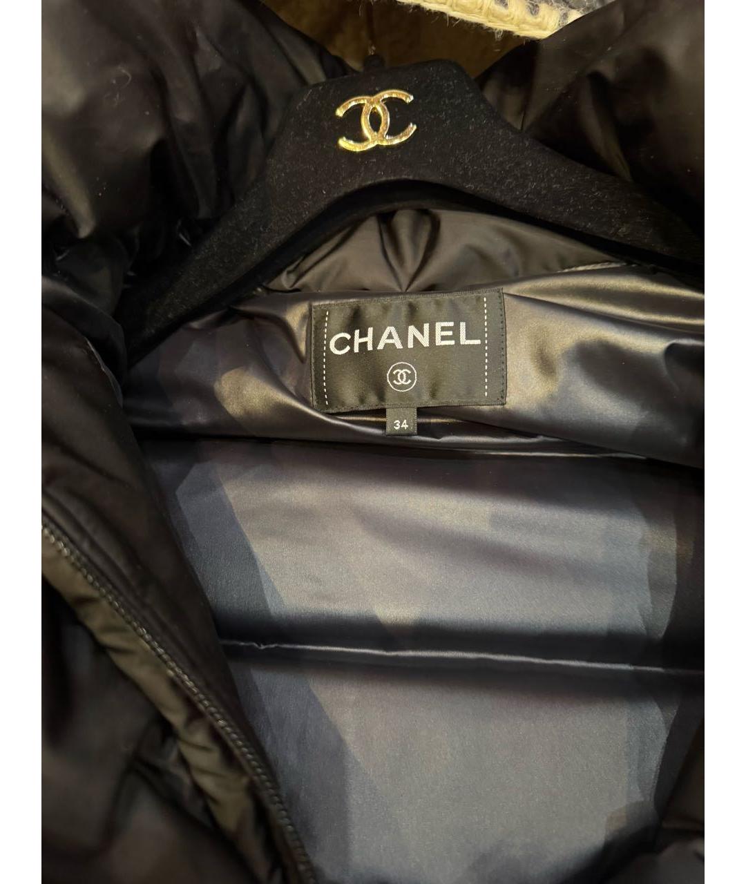 CHANEL Черный полиэстеровый пуховик, фото 6