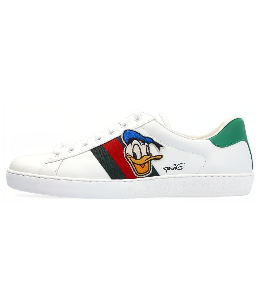 GUCCI Кожаные низкие кроссовки / кеды, фото 6