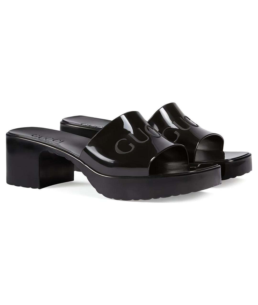 GUCCI Черные сандалии, фото 3