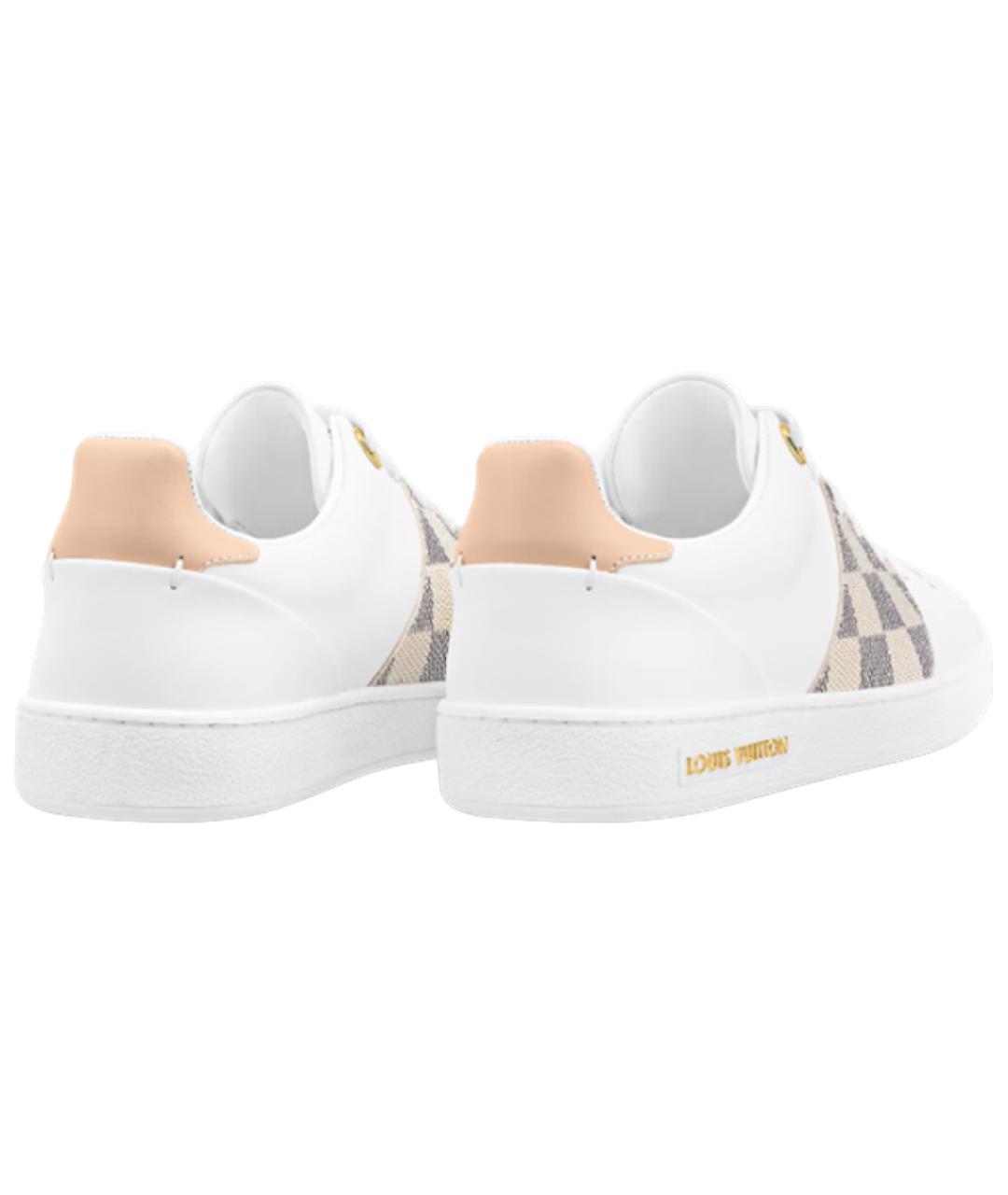 LOUIS VUITTON Белые кожаные кроссовки, фото 4